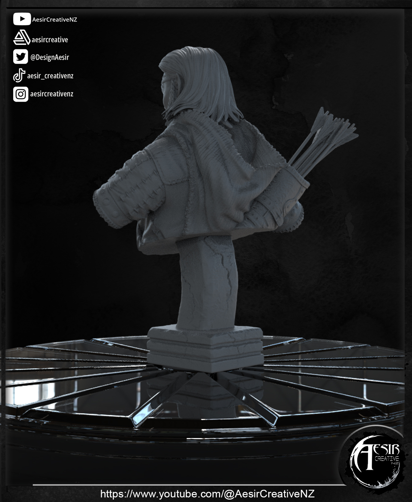 Tanis Half-Elven -Bust 3D STL Model