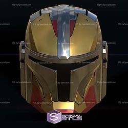 Cosplay STL Files Mando Iron Man Helmet 3D Model