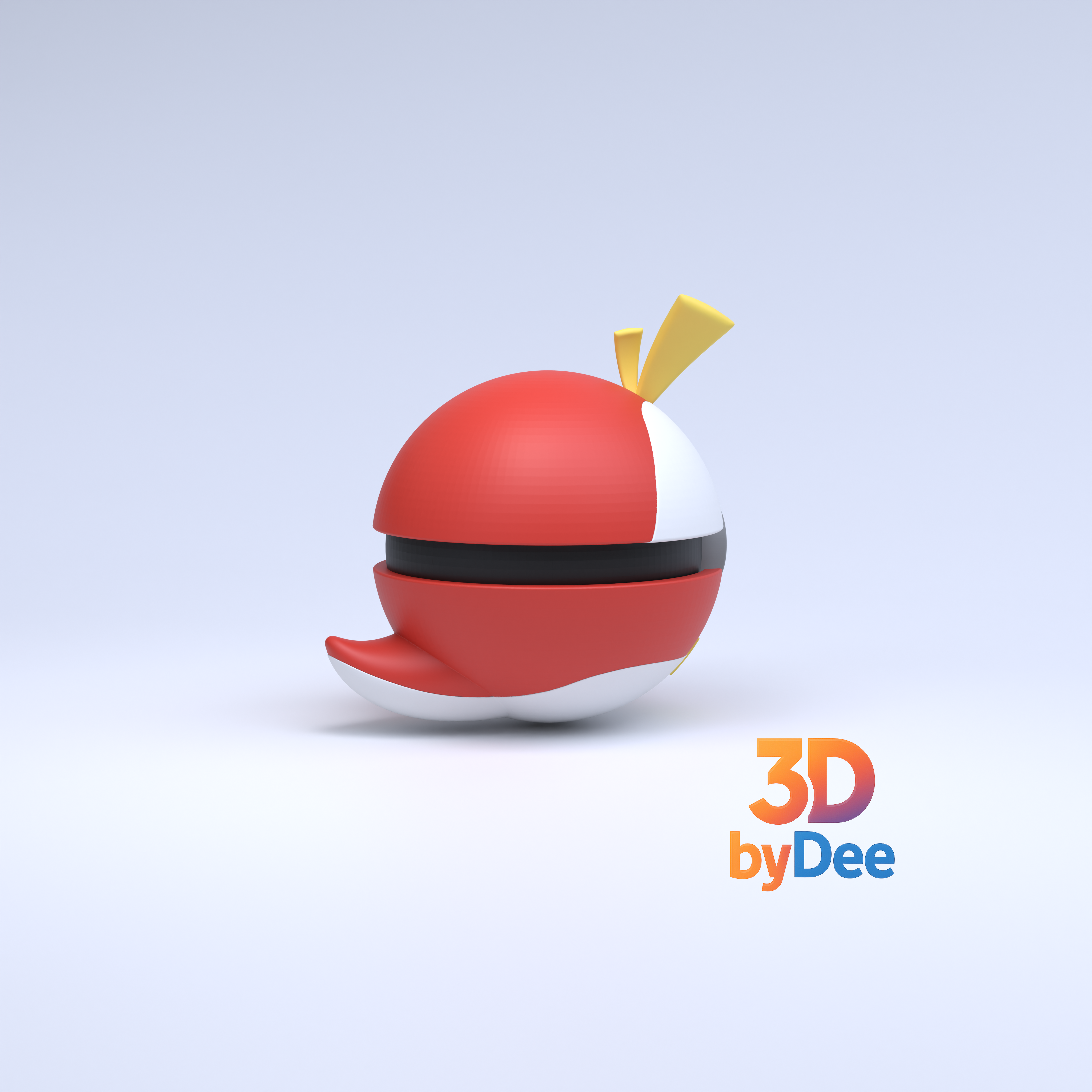 Fuecoco Pokebal 3D 3MF Model