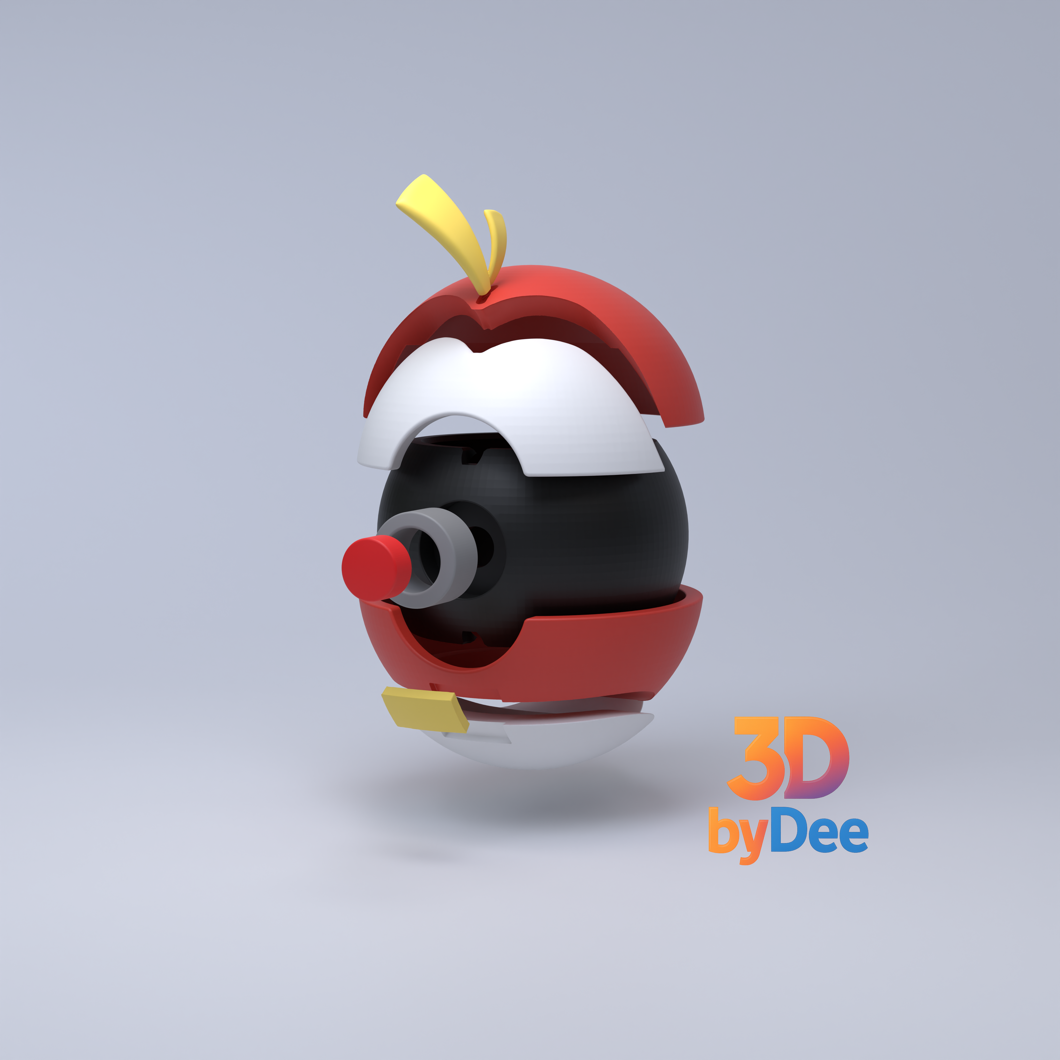 Fuecoco Pokebal 3D 3MF Model — view 3