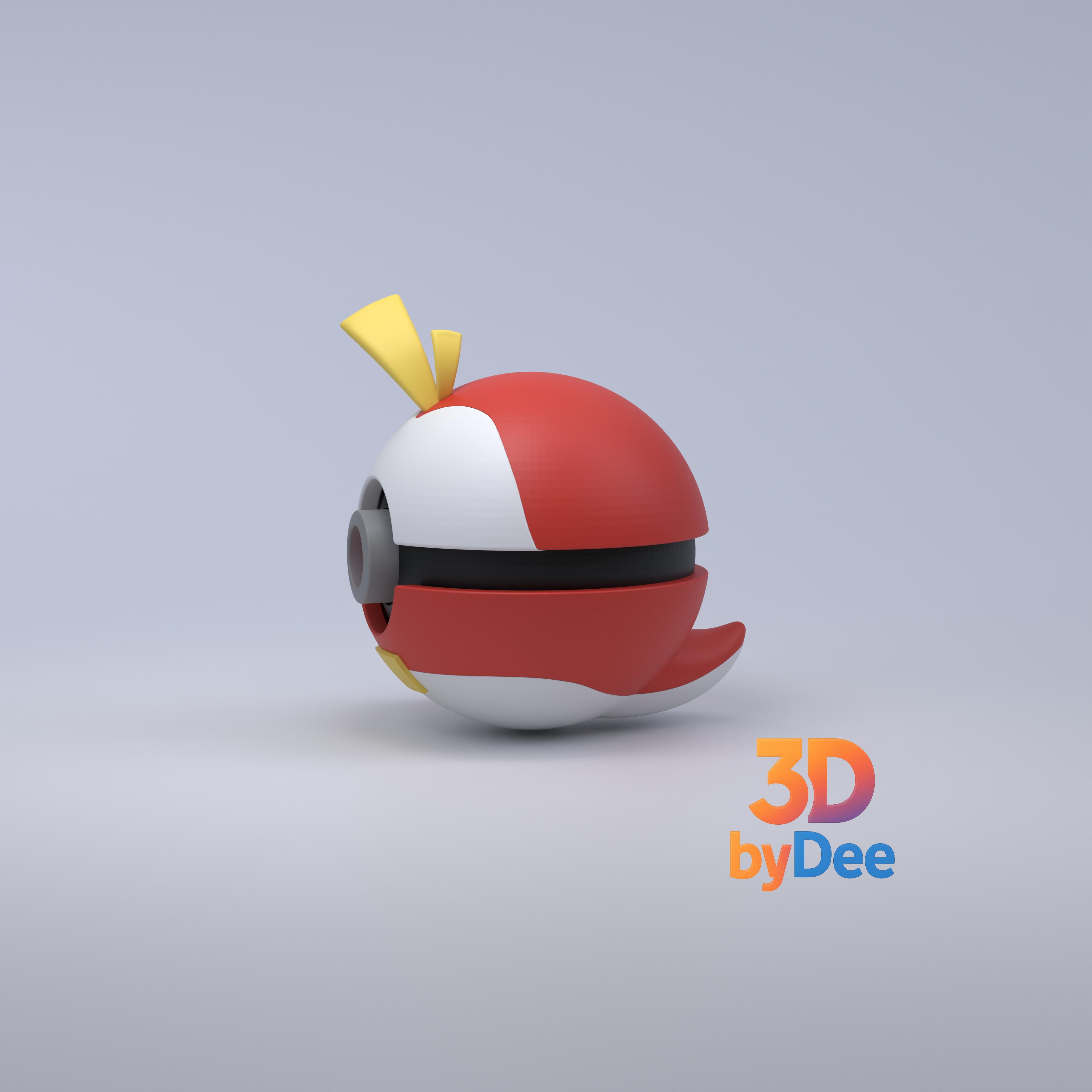 Fuecoco Pokebal 3D 3MF Model — view 4