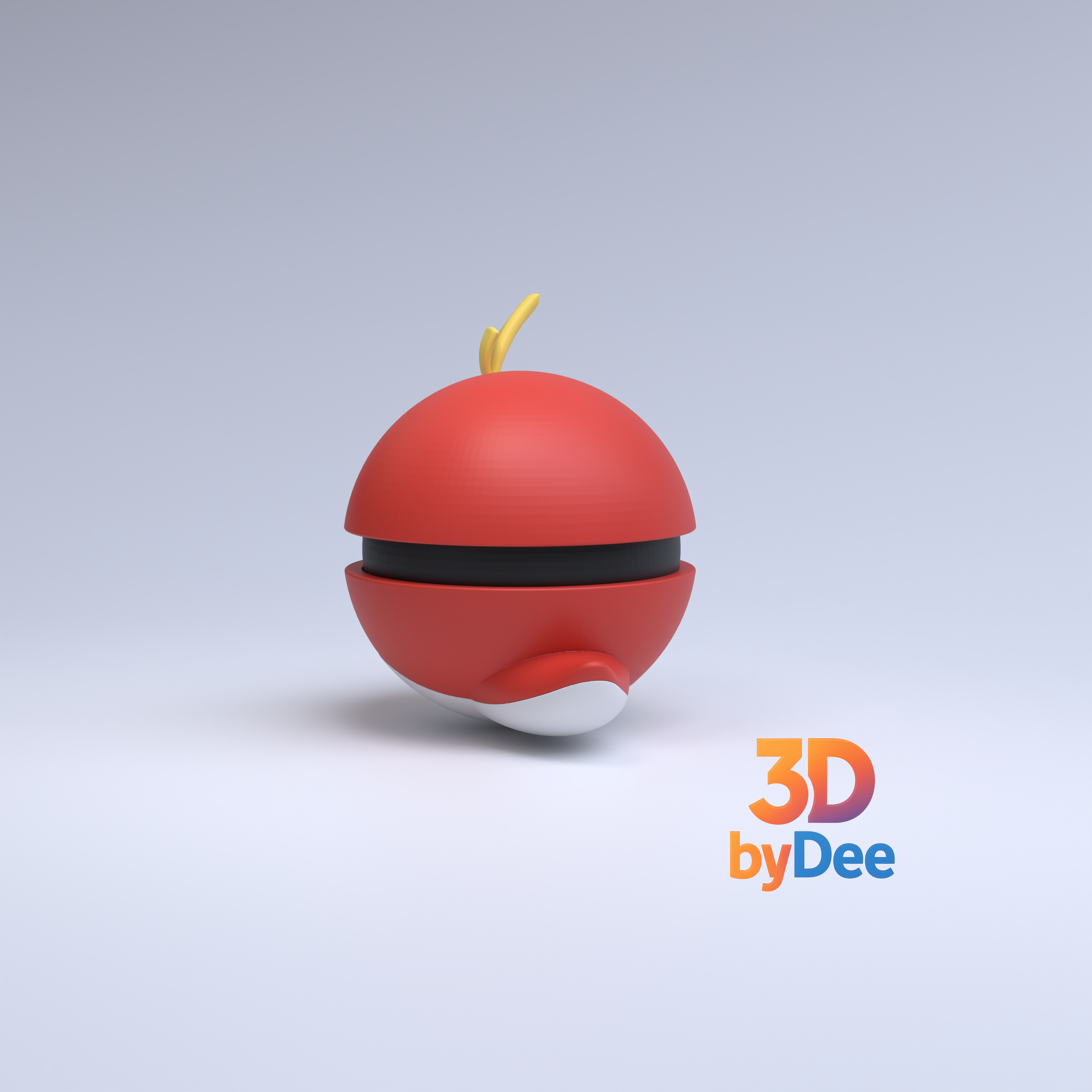 Fuecoco Pokebal 3D 3MF Model — view 6