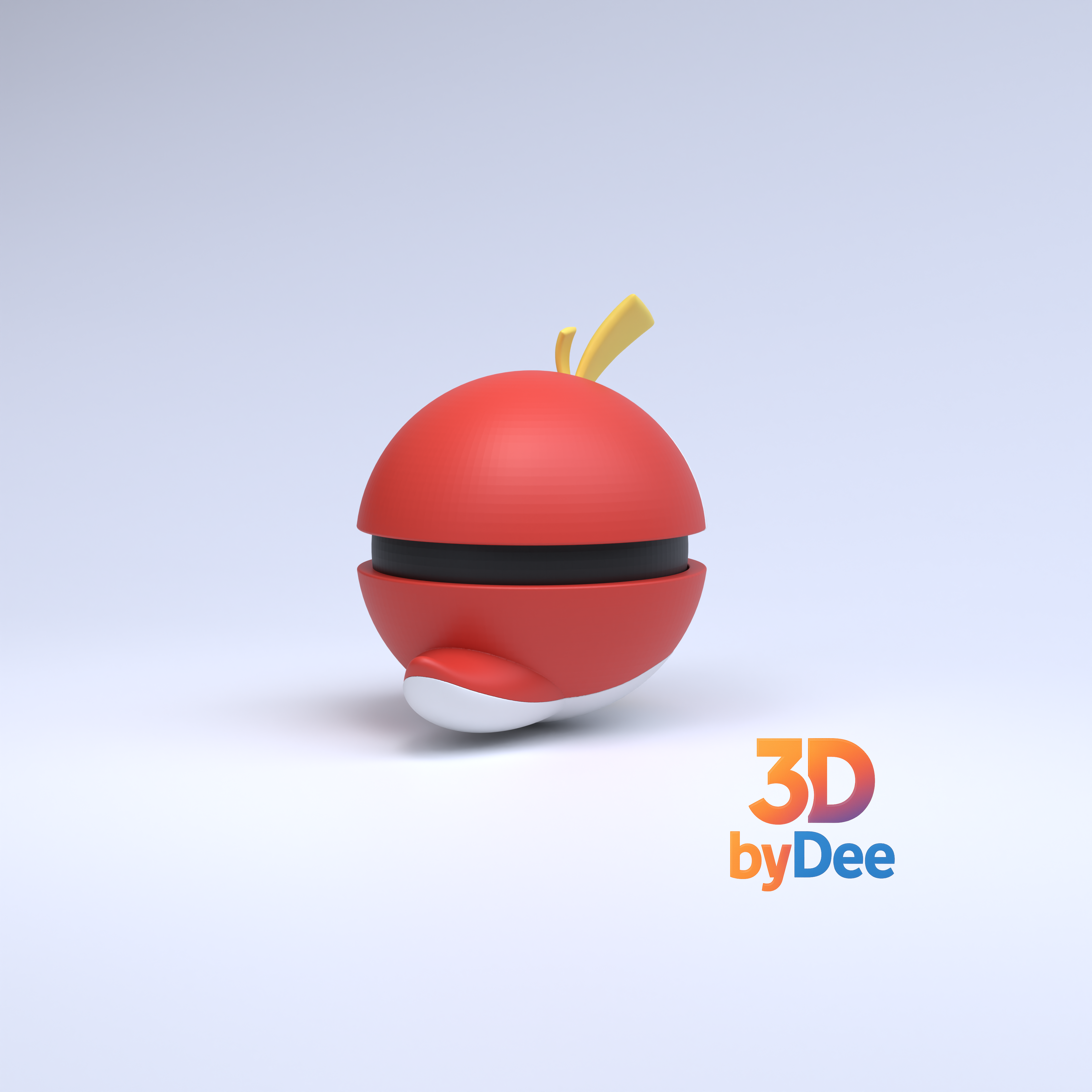 Fuecoco Pokebal 3D 3MF Model — view 7