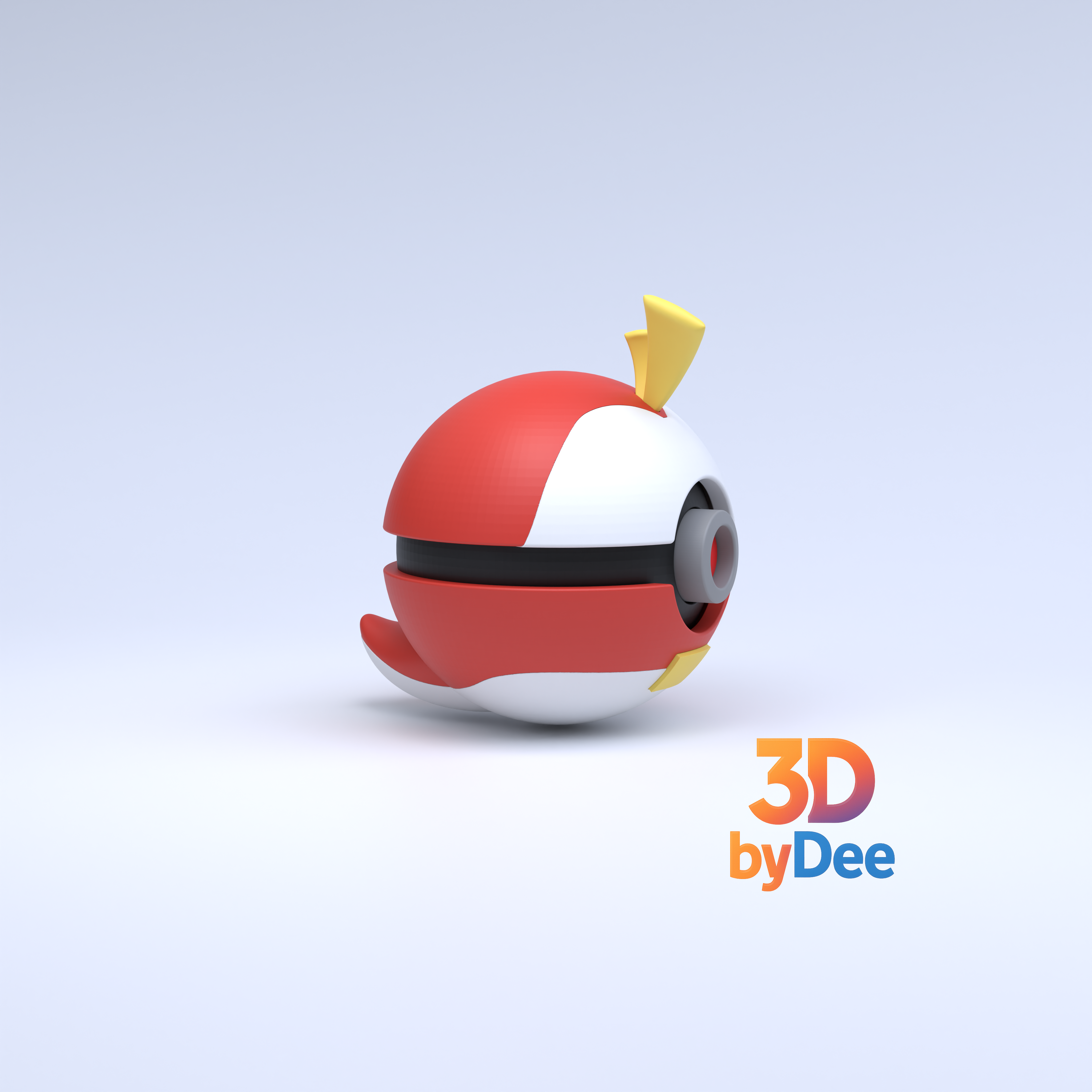 Fuecoco Pokebal 3D 3MF Model — view 8