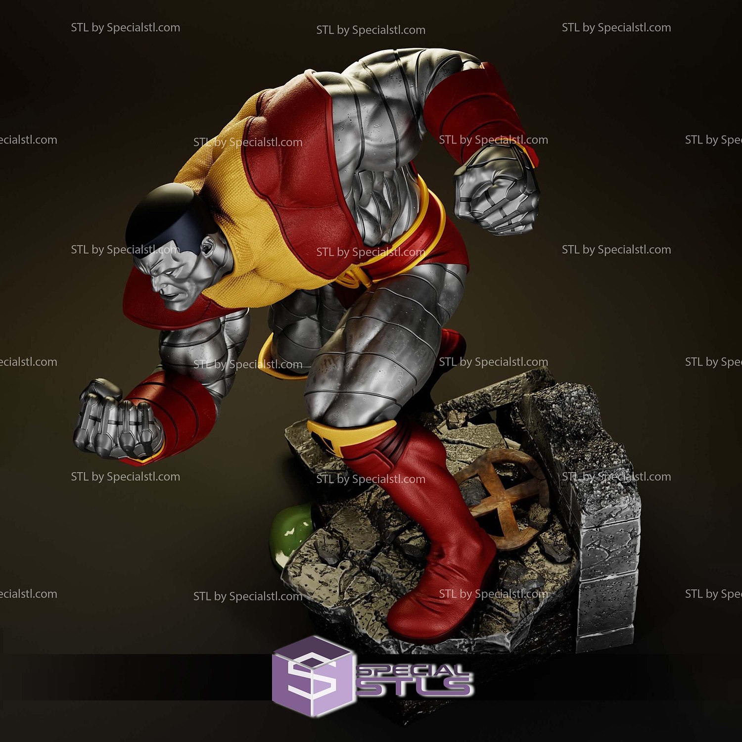 Colossus Punch Pose 3D Printer Files STL Model — view 2