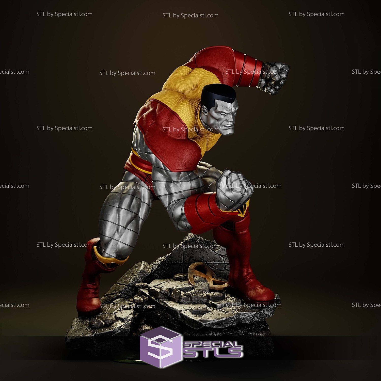 Colossus Punch Pose 3D Printer Files STL Model — view 3