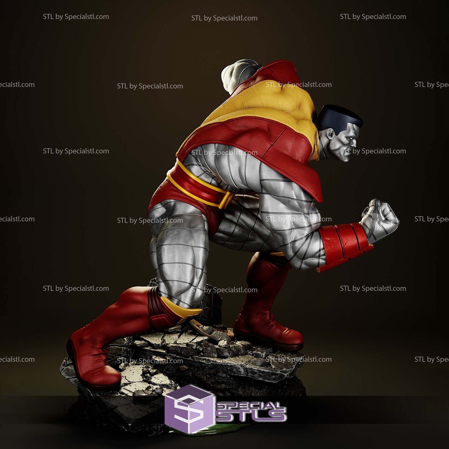 Colossus Punch Pose 3D Printer Files STL Model — view 4