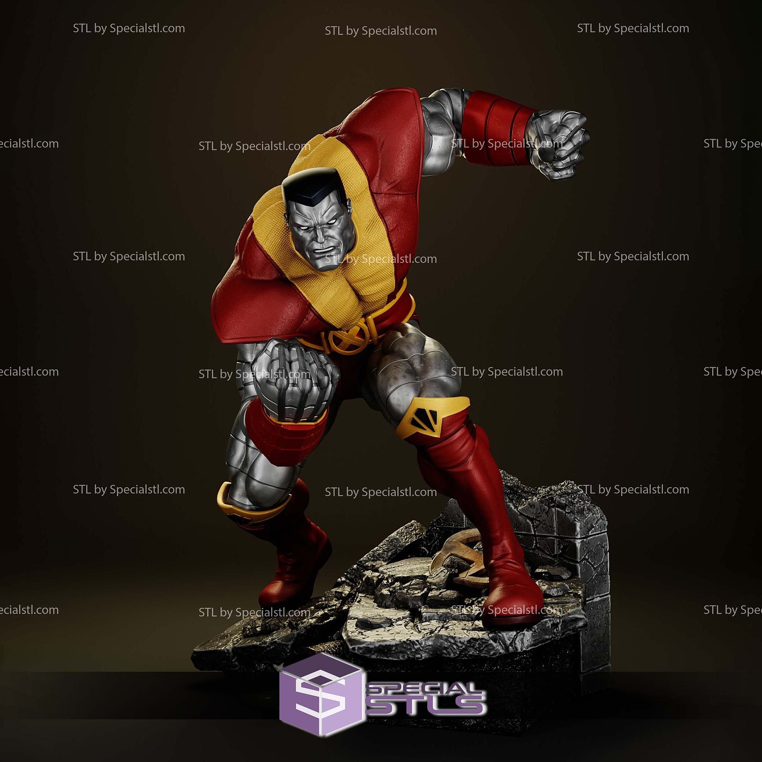 Colossus Punch Pose 3D Printer Files STL Model — view 5