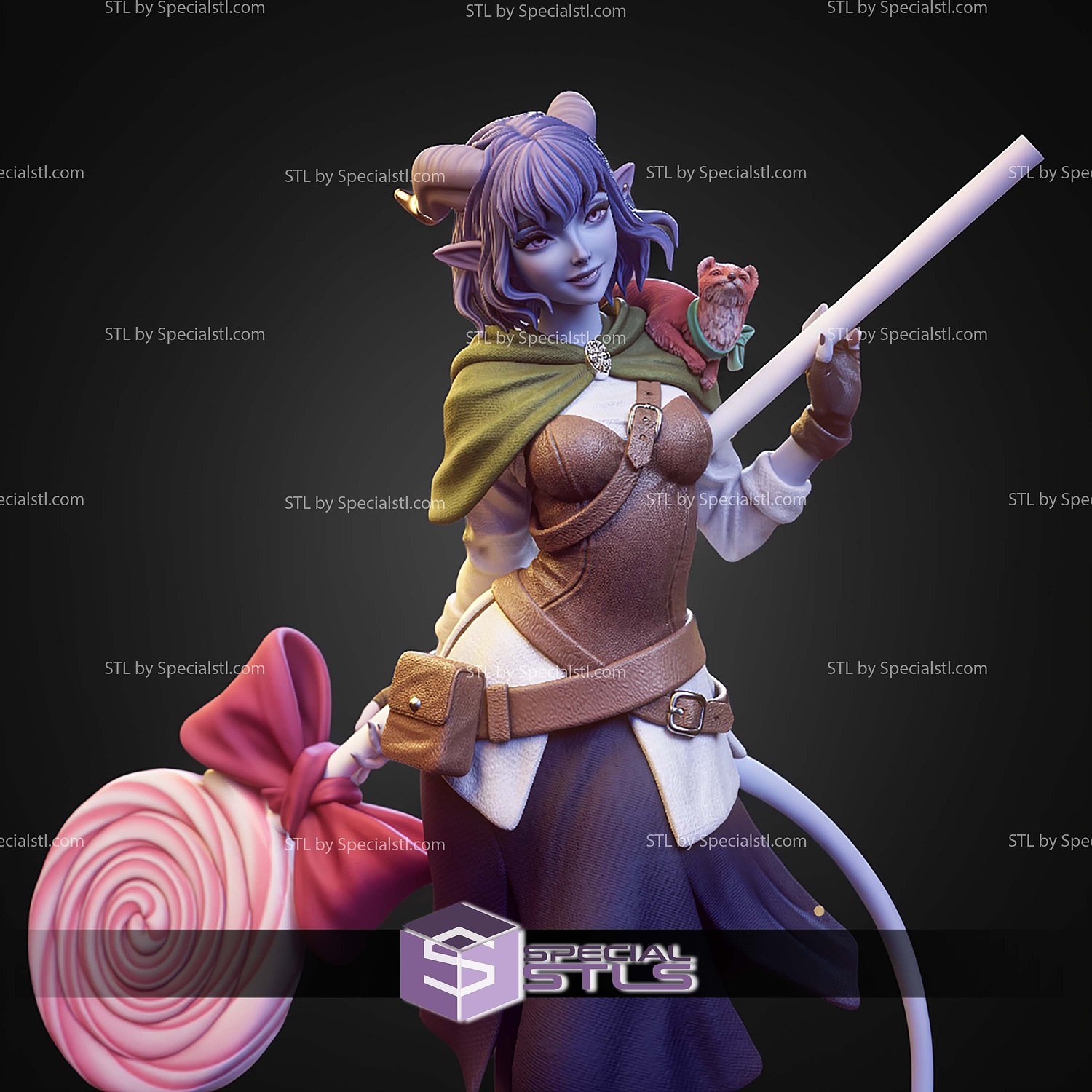 Jester The Mighty Nein 228mm STL Files 3D Model — view 2