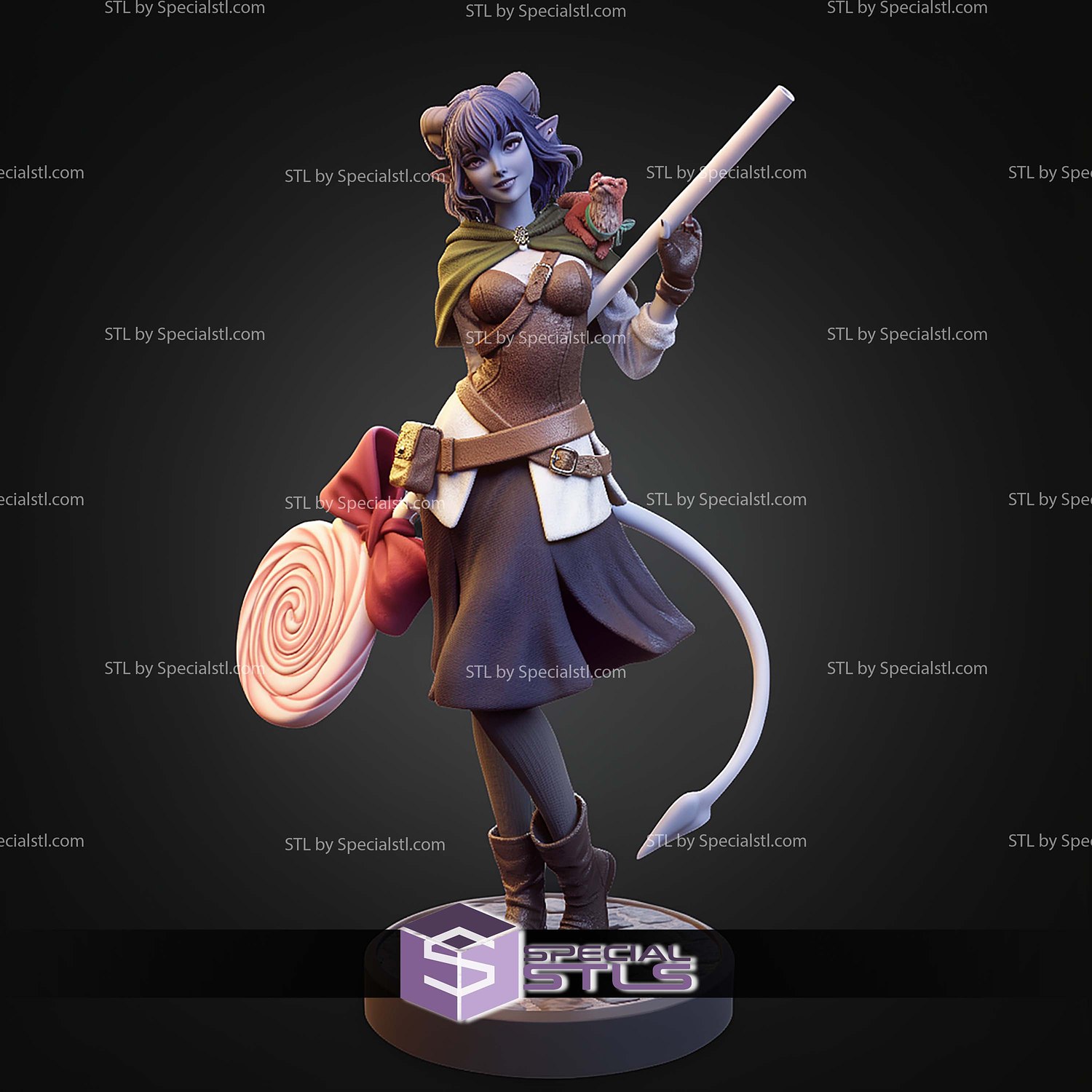 Jester The Mighty Nein 228mm STL Files 3D Model — view 3