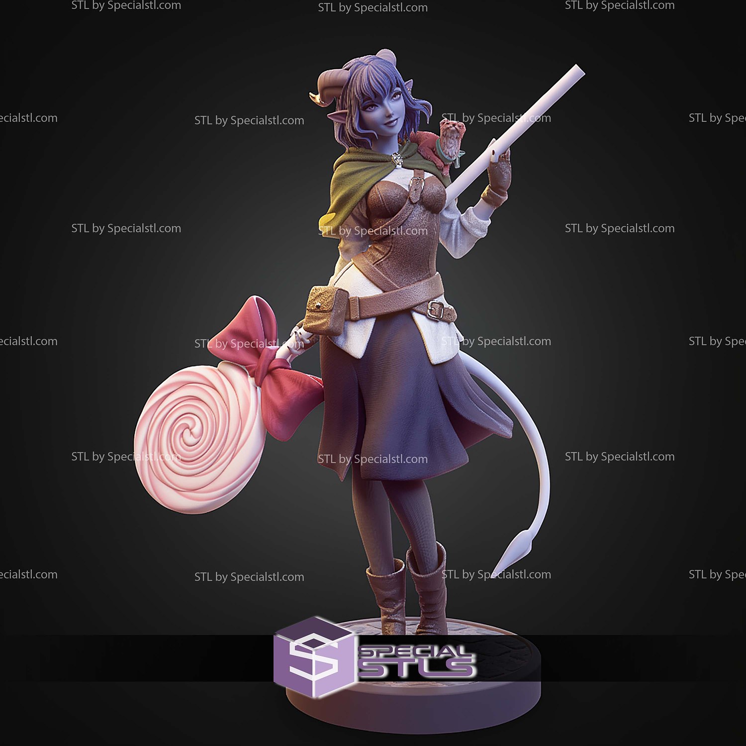 Jester The Mighty Nein 228mm STL Files 3D Model — view 4