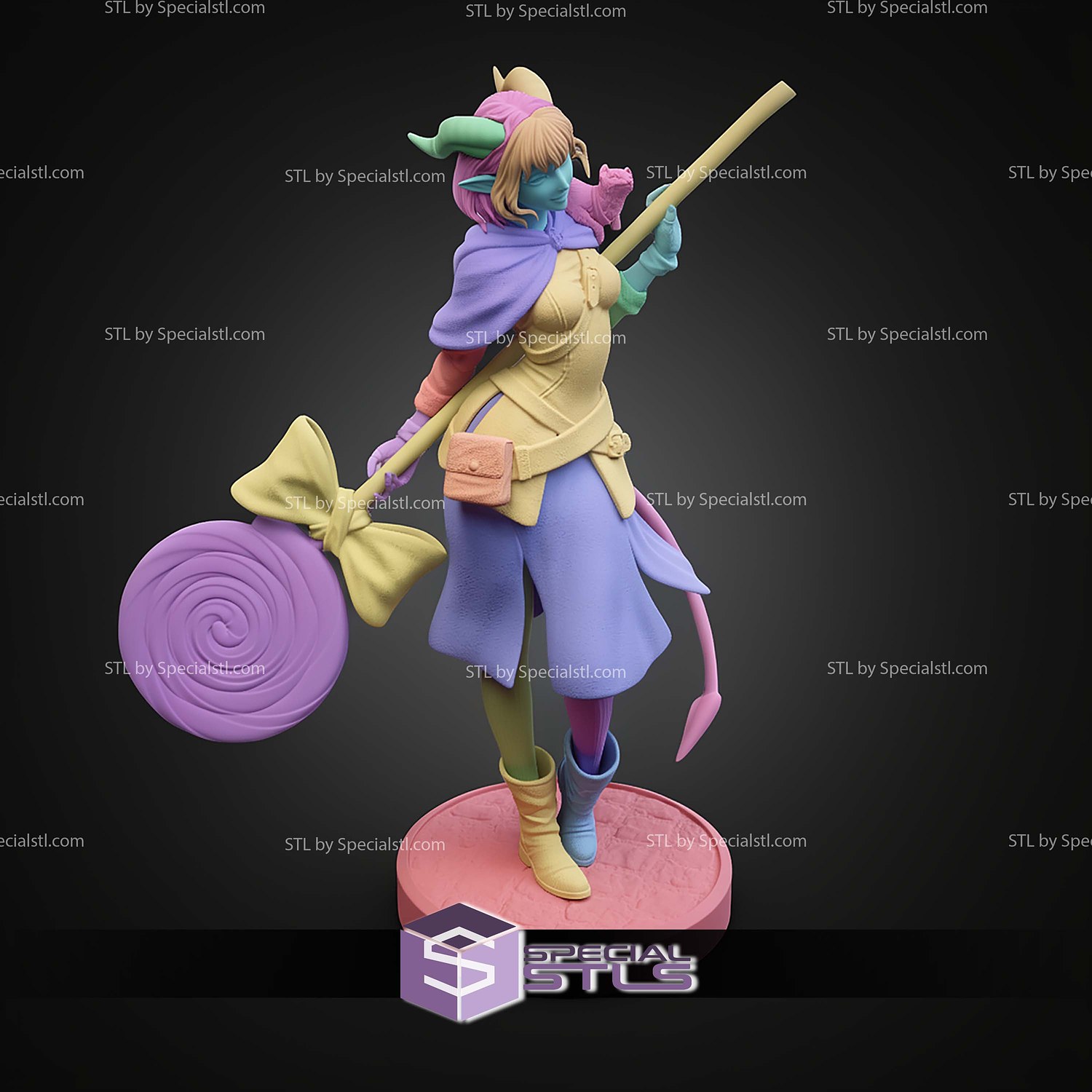 Jester The Mighty Nein 228mm STL Files 3D Model — view 8