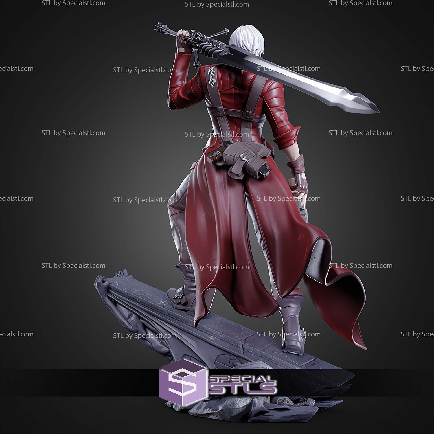 Dante Devil May Cry 297mm STL Files 3D Model — view 2