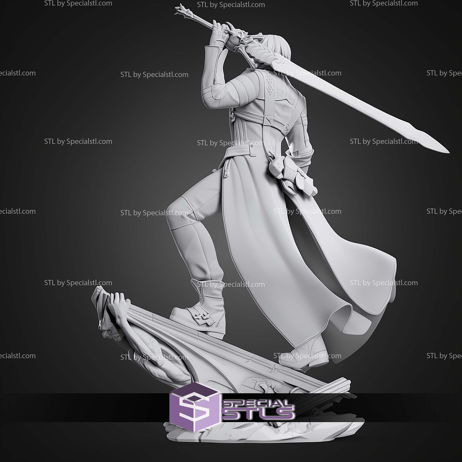 Dante Devil May Cry 297mm STL Files 3D Model — view 3