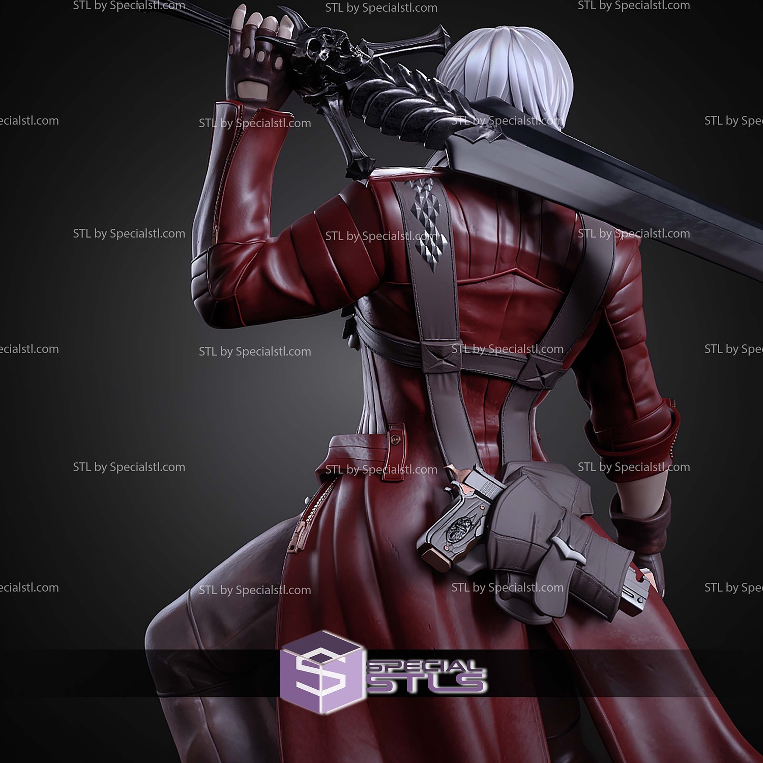 Dante Devil May Cry 297mm STL Files 3D Model — view 4