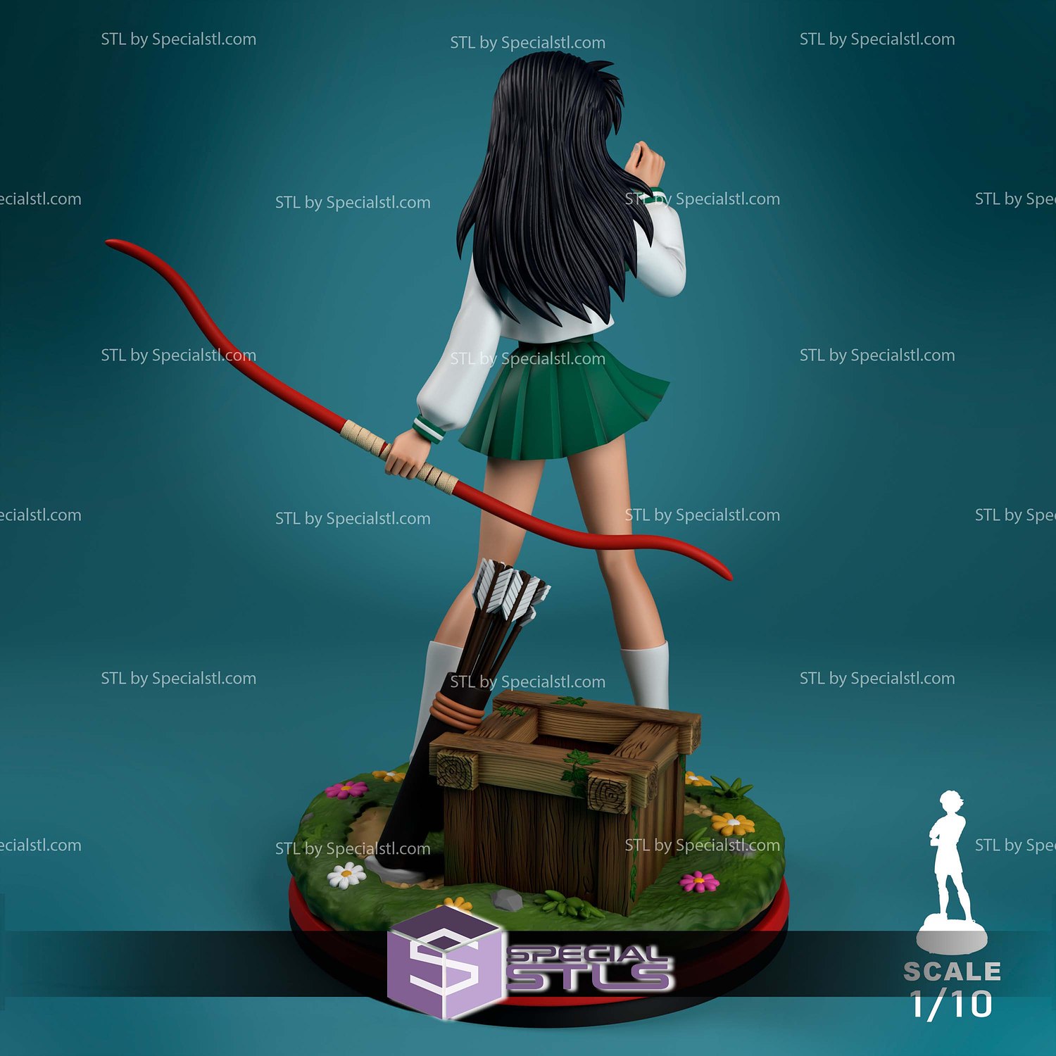 Kagome Higurashi Inuyasha 3D Printer Files STL Model — view 4