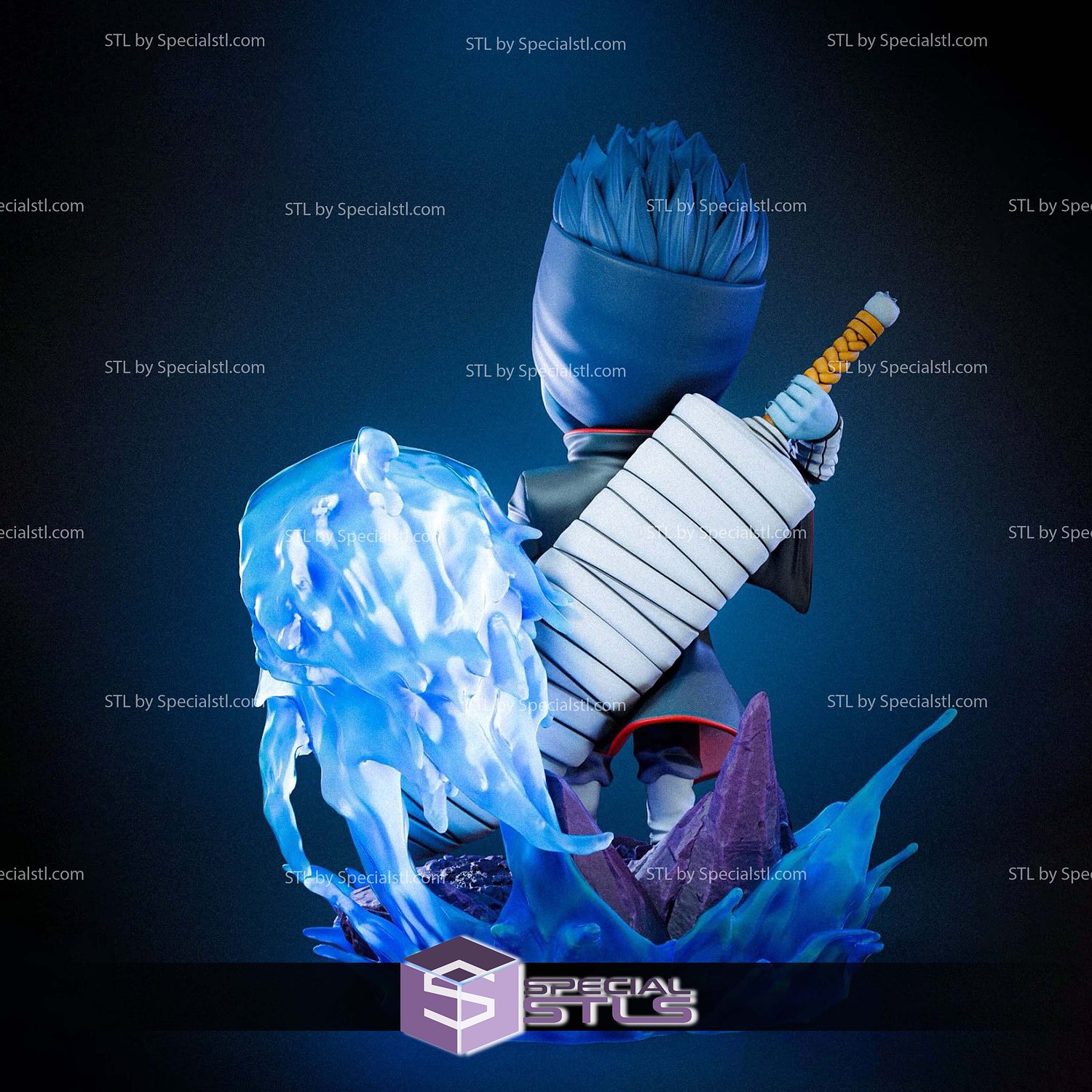 Kisame and Shark Chibi 3D Printer Files STL Model — view 2