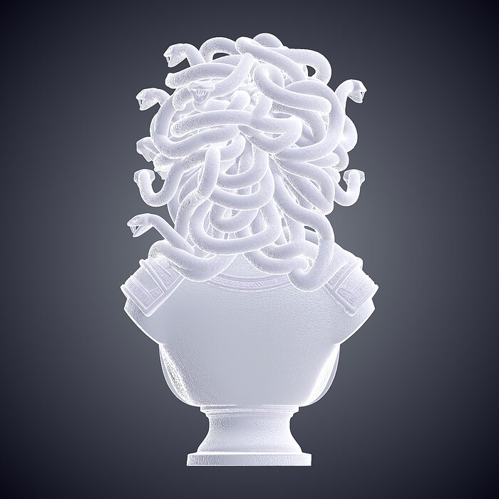 Mythological Medusa Desktop Bust Statue PM-933 3D BLEND Model — view 8