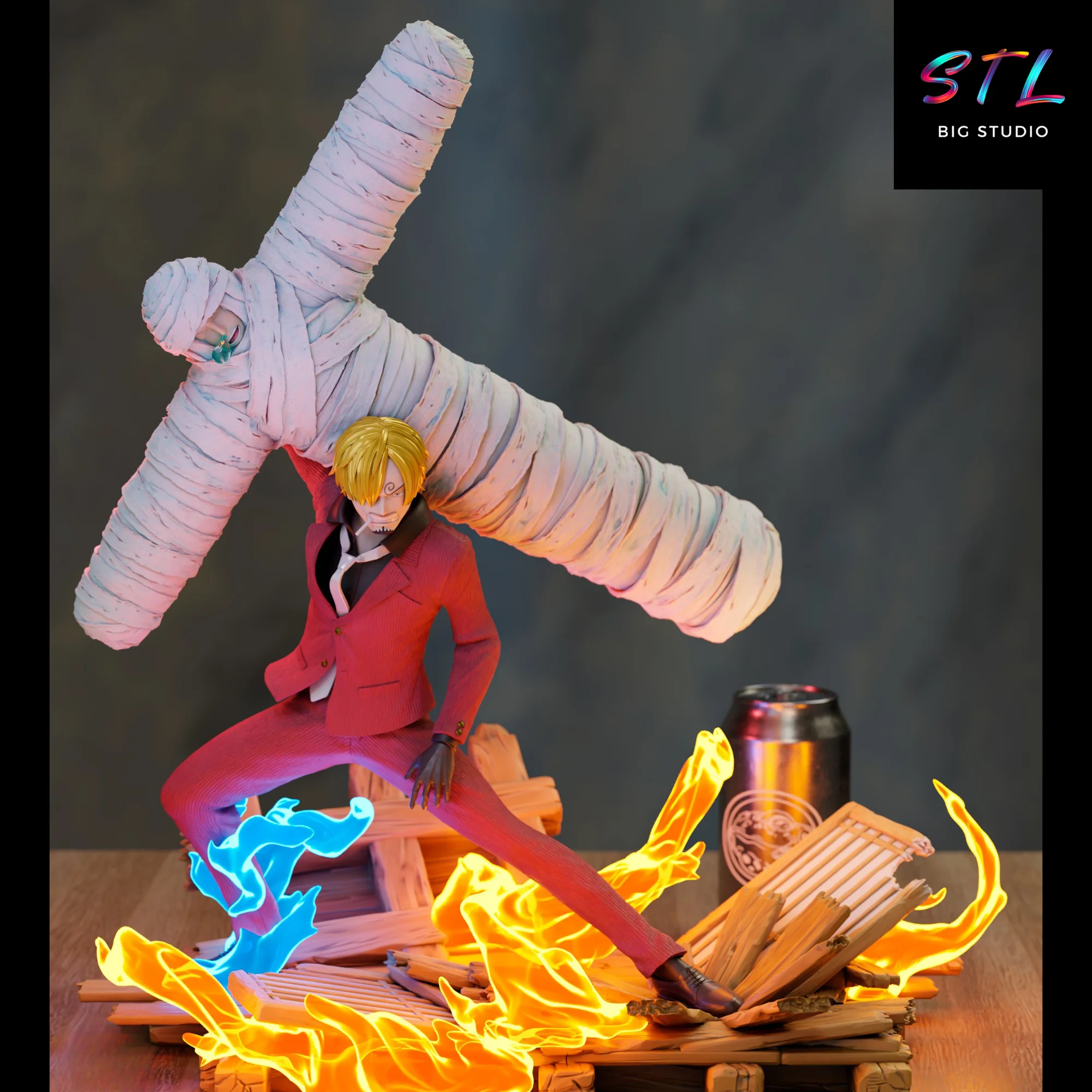 Sanji and Zoro Onigashima STL | One Piece | 3D Printable Figure Model