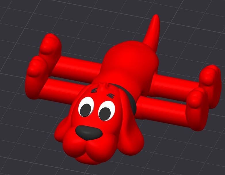 Clifford the Little Red Flexi Dog 3D STL Model