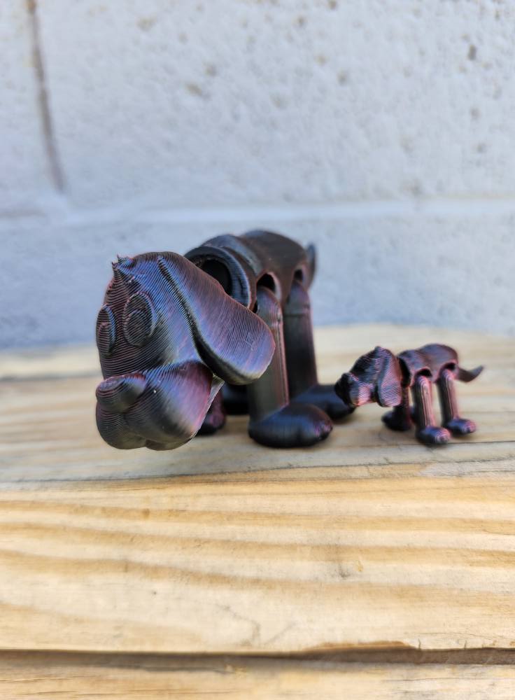 Clifford the Little Red Flexi Dog 3D STL Model — view 3