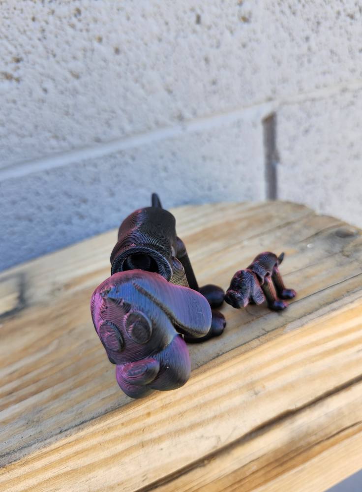 Clifford the Little Red Flexi Dog 3D STL Model — view 6