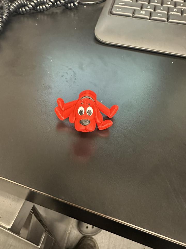 Clifford the Little Red Flexi Dog 3D STL Model — view 8