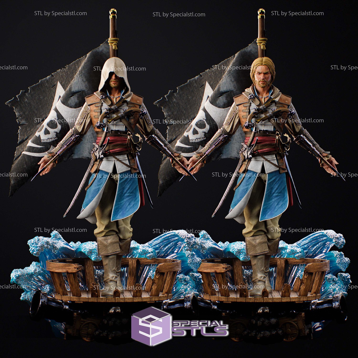 Edward Kenway Assassin Creed Black Flag 3D Printer Files STL Model — view 2