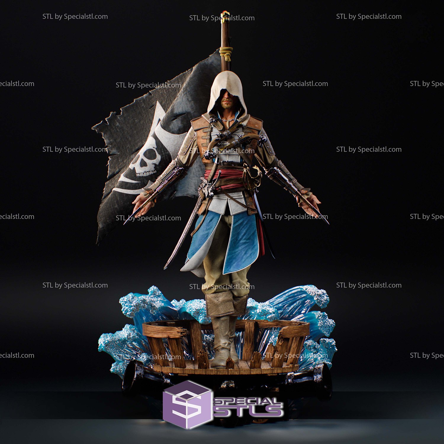 Edward Kenway Assassin Creed Black Flag 3D Printer Files STL Model — view 4