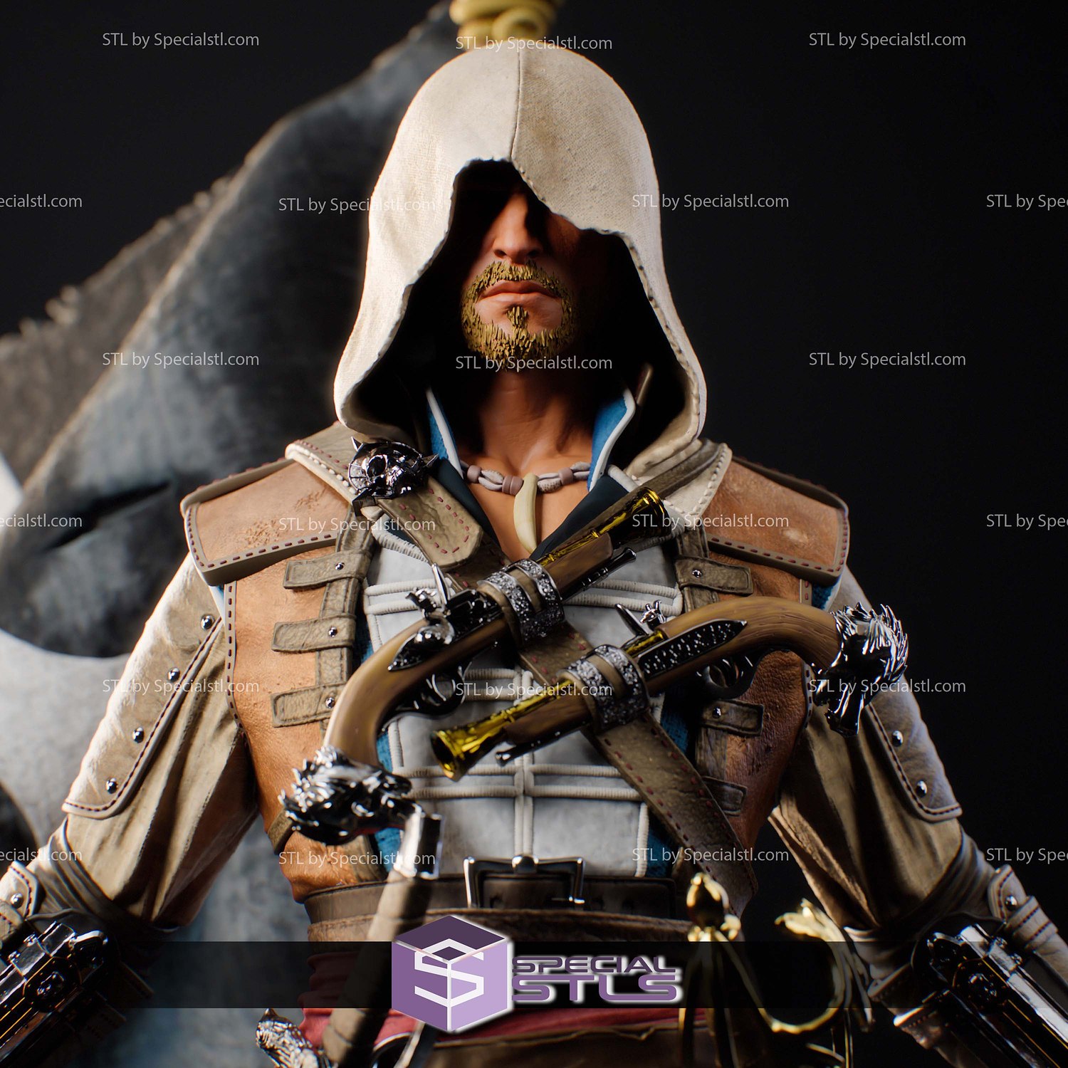 Edward Kenway Assassin Creed Black Flag 3D Printer Files STL Model — view 8