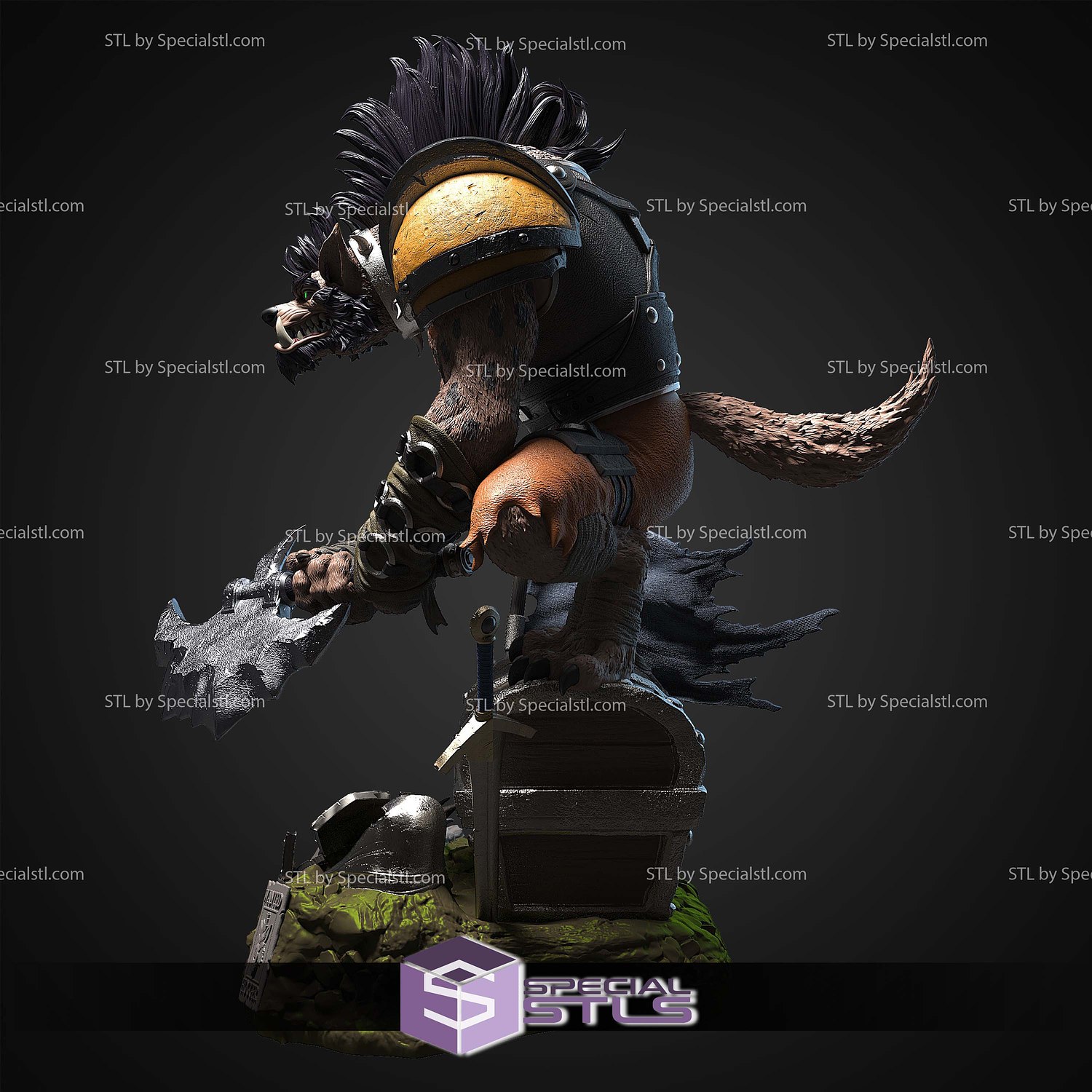 Hogger Warcraft 3D Printer Files STL Model — view 4