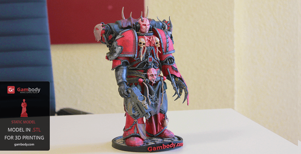 Chaos Space Marine 40k 3D Printer Files | Assembly STL Model
