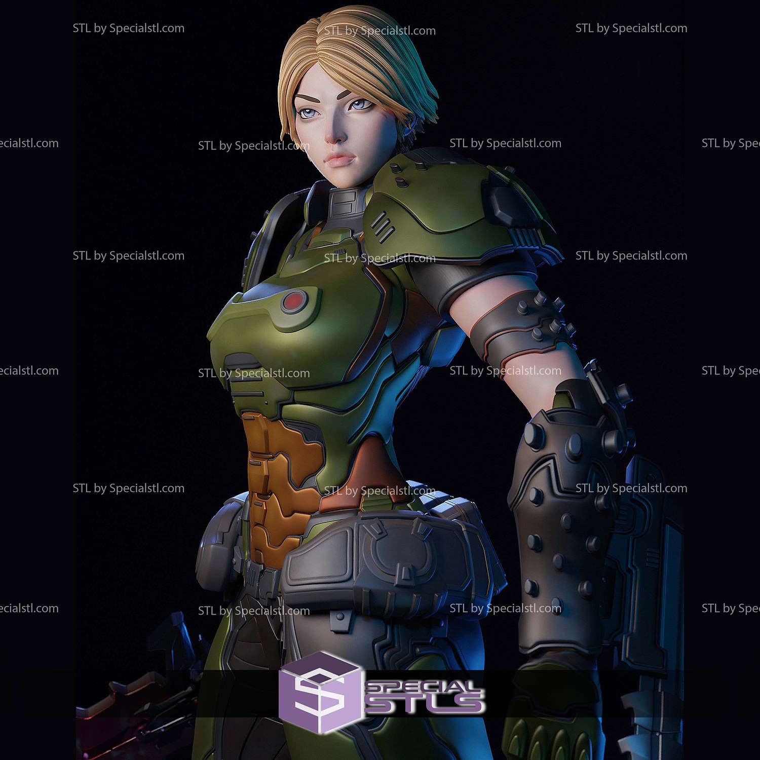 Doom Girl V2 3D Printer Files STL Model — view 5