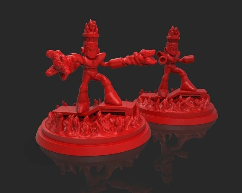 Fireman Rockman Megaman 3D STL Model — view 2