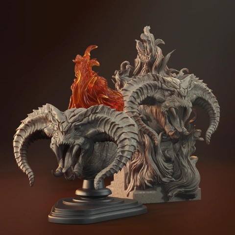 Balrog Bust 3D Printer Files | Assembly STL Model