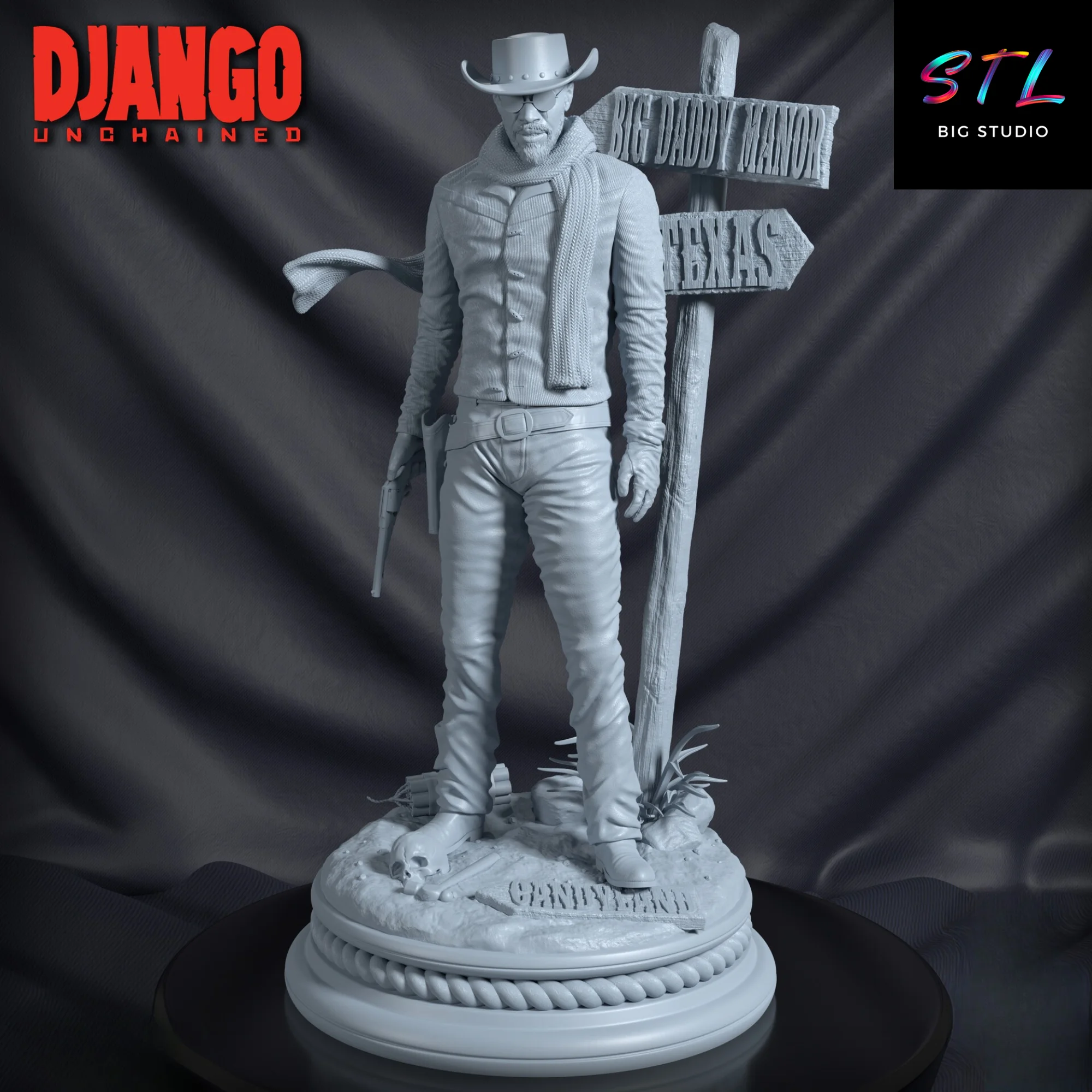 Django STL | 3D Printable Figure from Tarantino’s Western Model