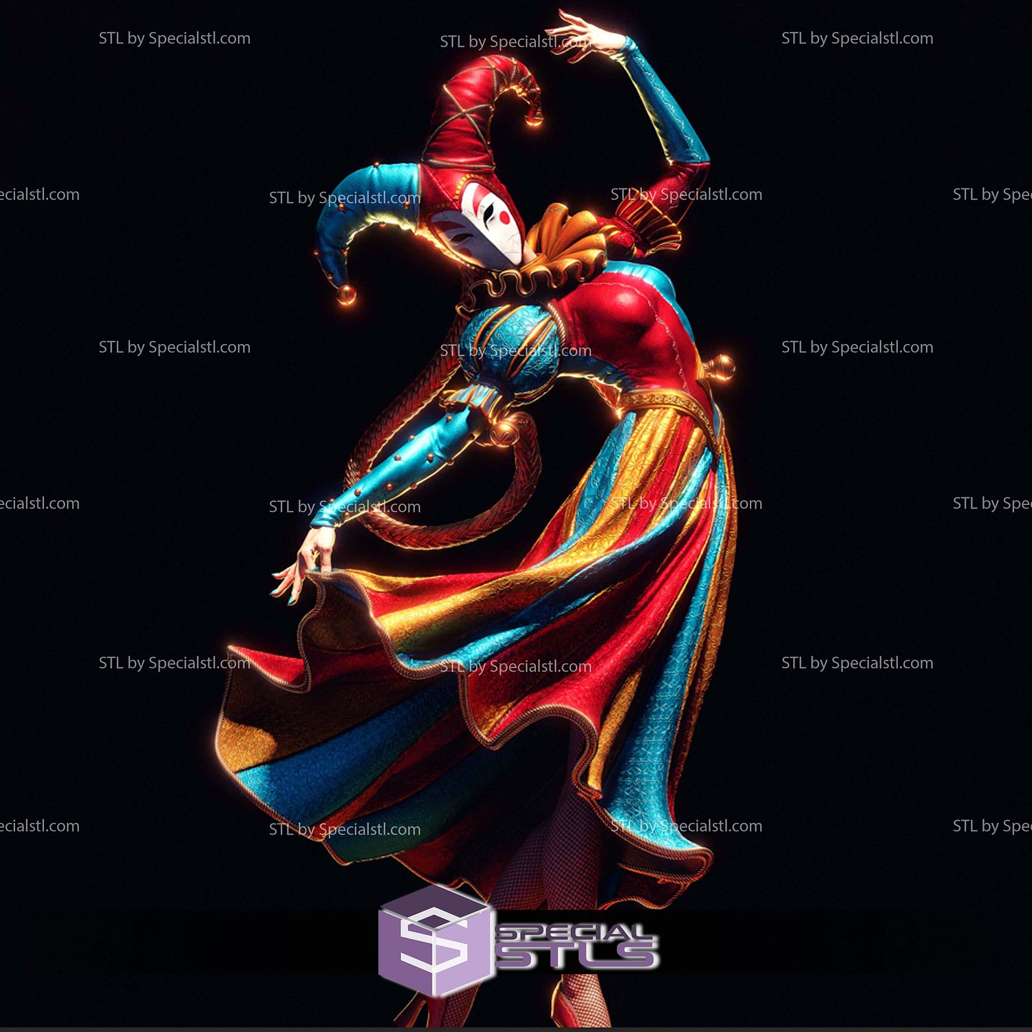 Jester Medieval Time 3D Printer Files STL Model — view 2