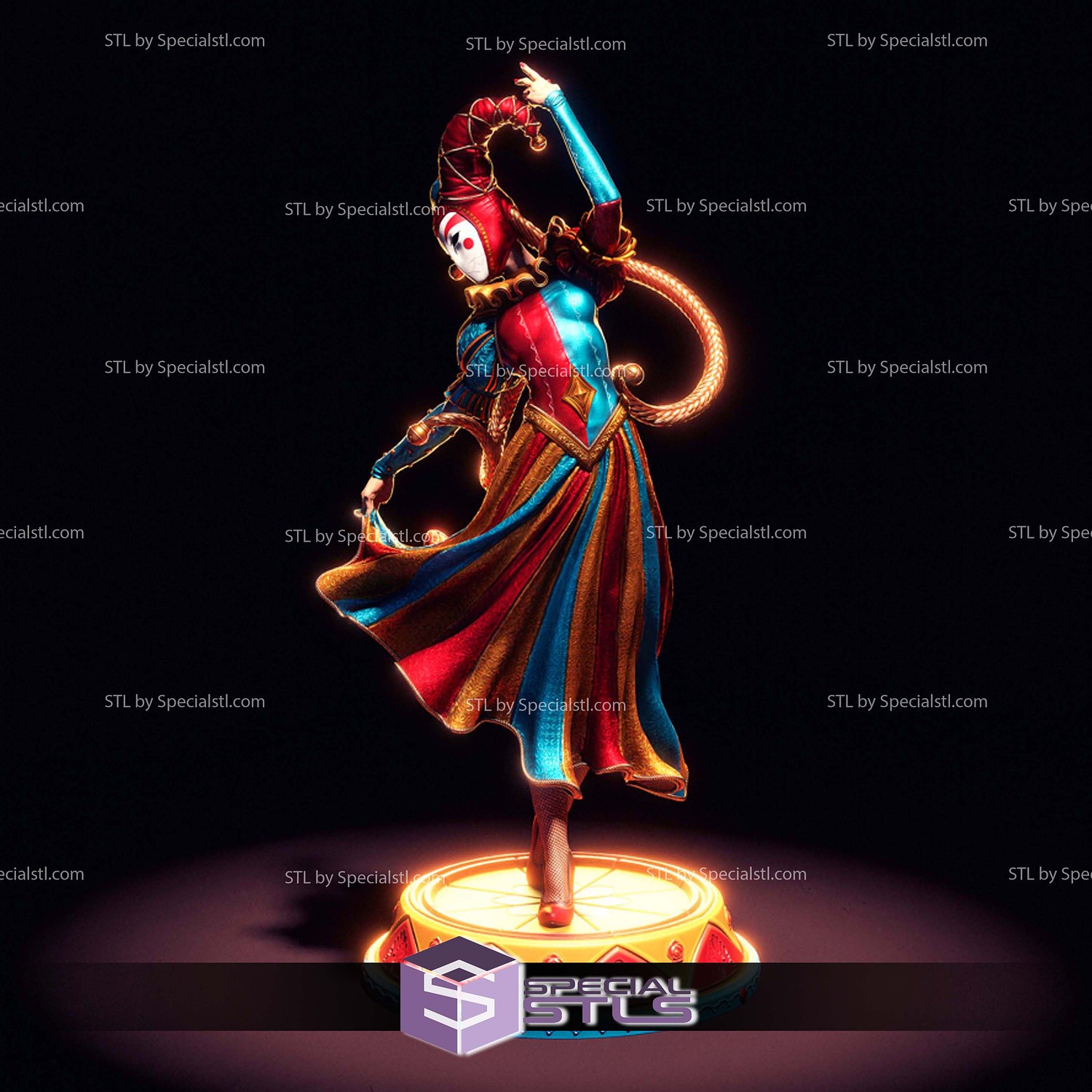 Jester Medieval Time 3D Printer Files STL Model — view 5