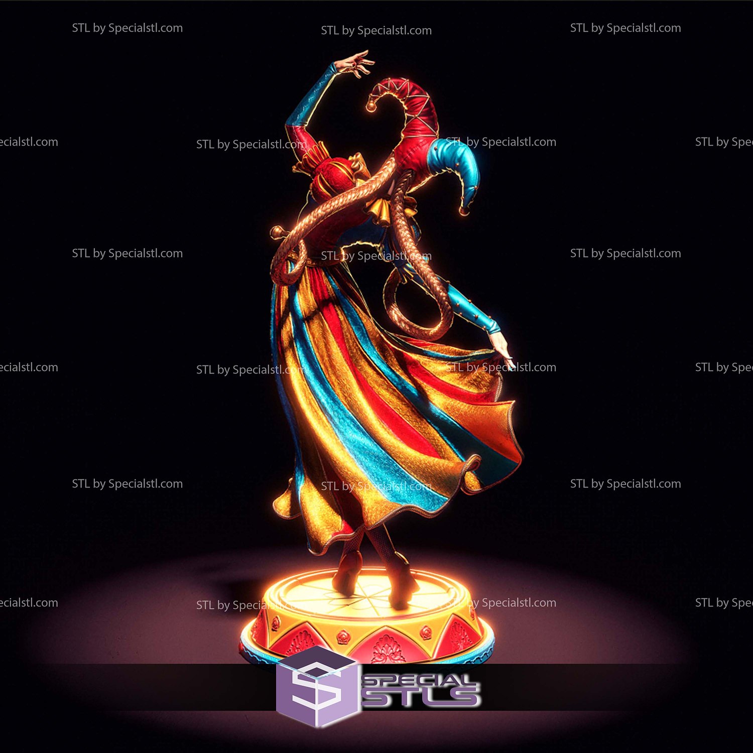 Jester Medieval Time 3D Printer Files STL Model — view 6