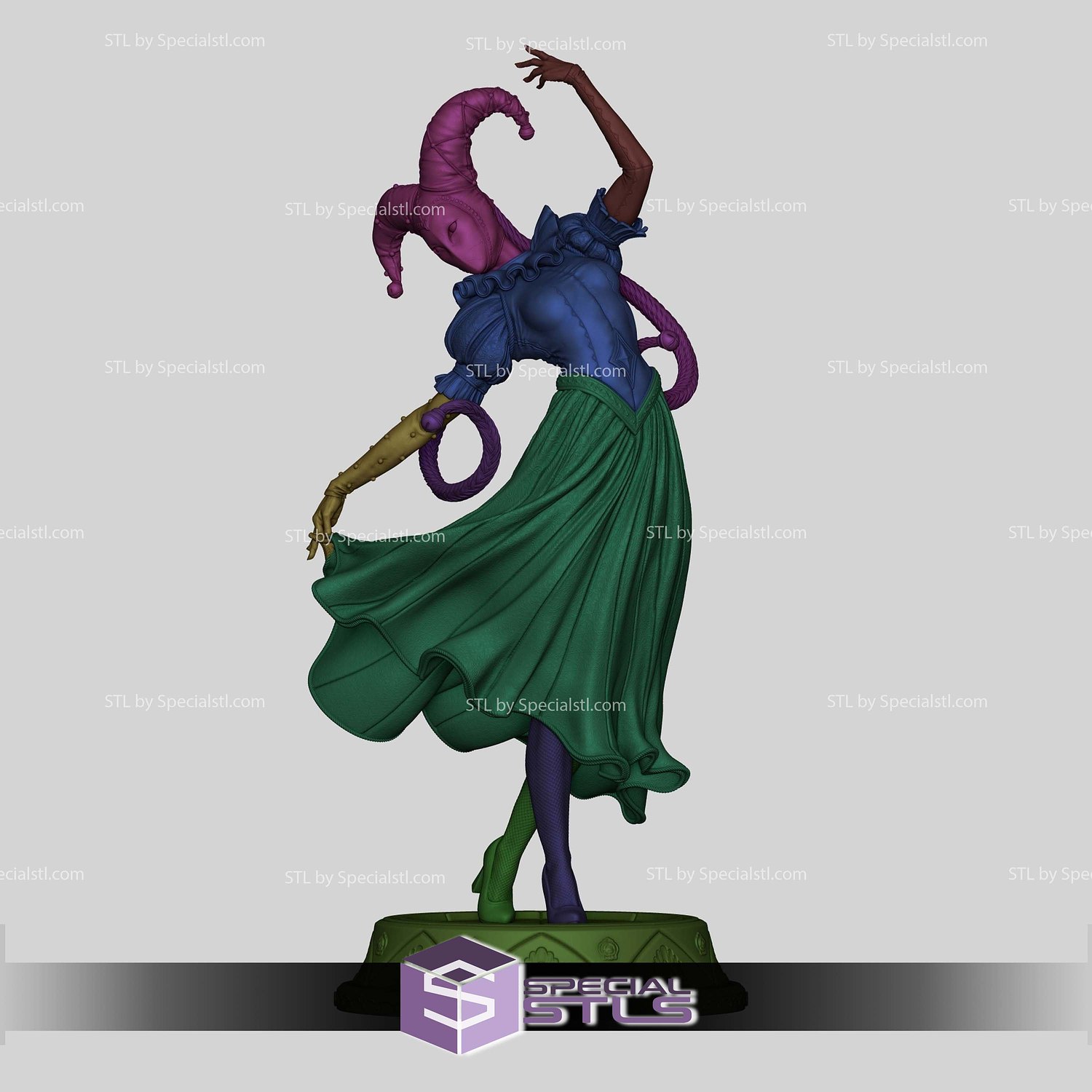 Jester Medieval Time 3D Printer Files STL Model — view 8