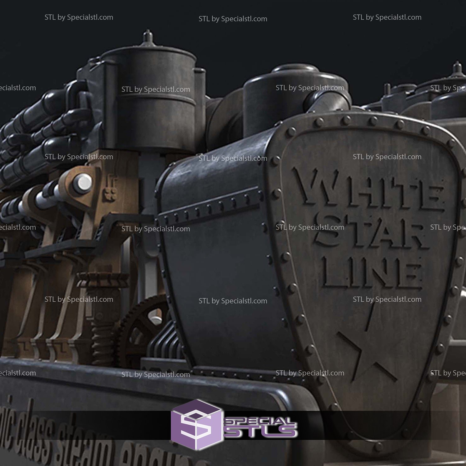 Titanic Olympic Class Steam Engine 3D Printer Files STL Model — view 4