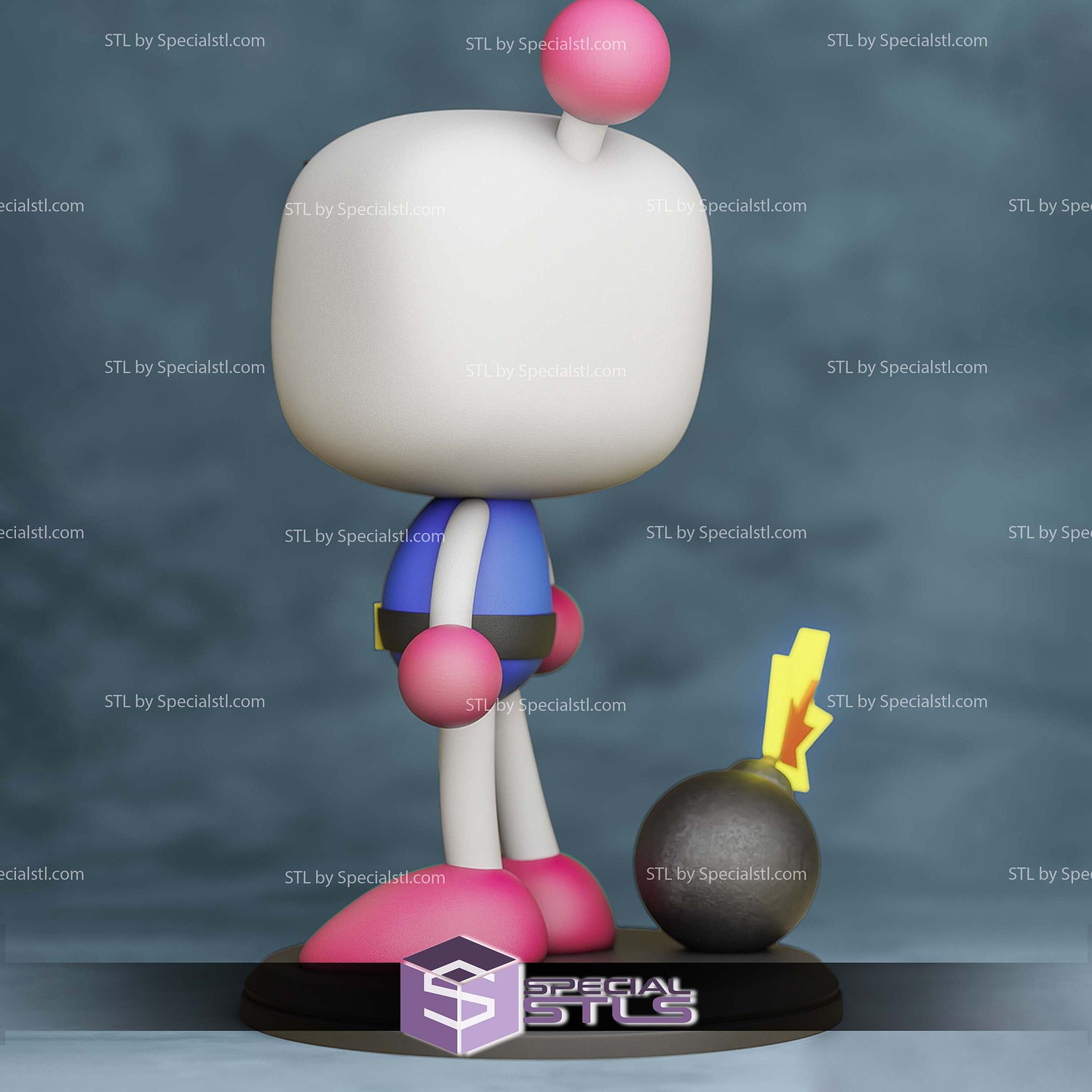 Bomberman Sculptures 3D Printing STL Model — view 3