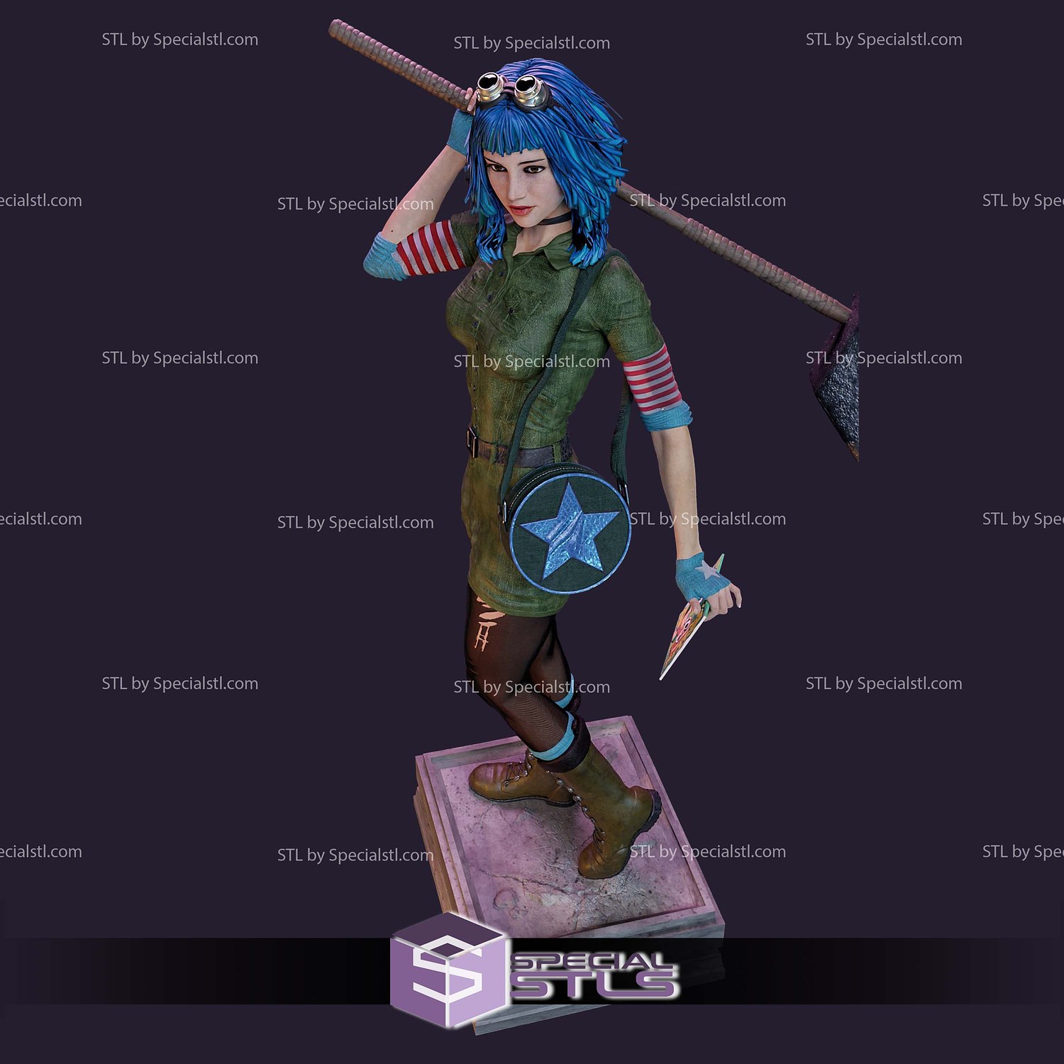 Ramona Flowers 3D Printer Files STL Model — view 8