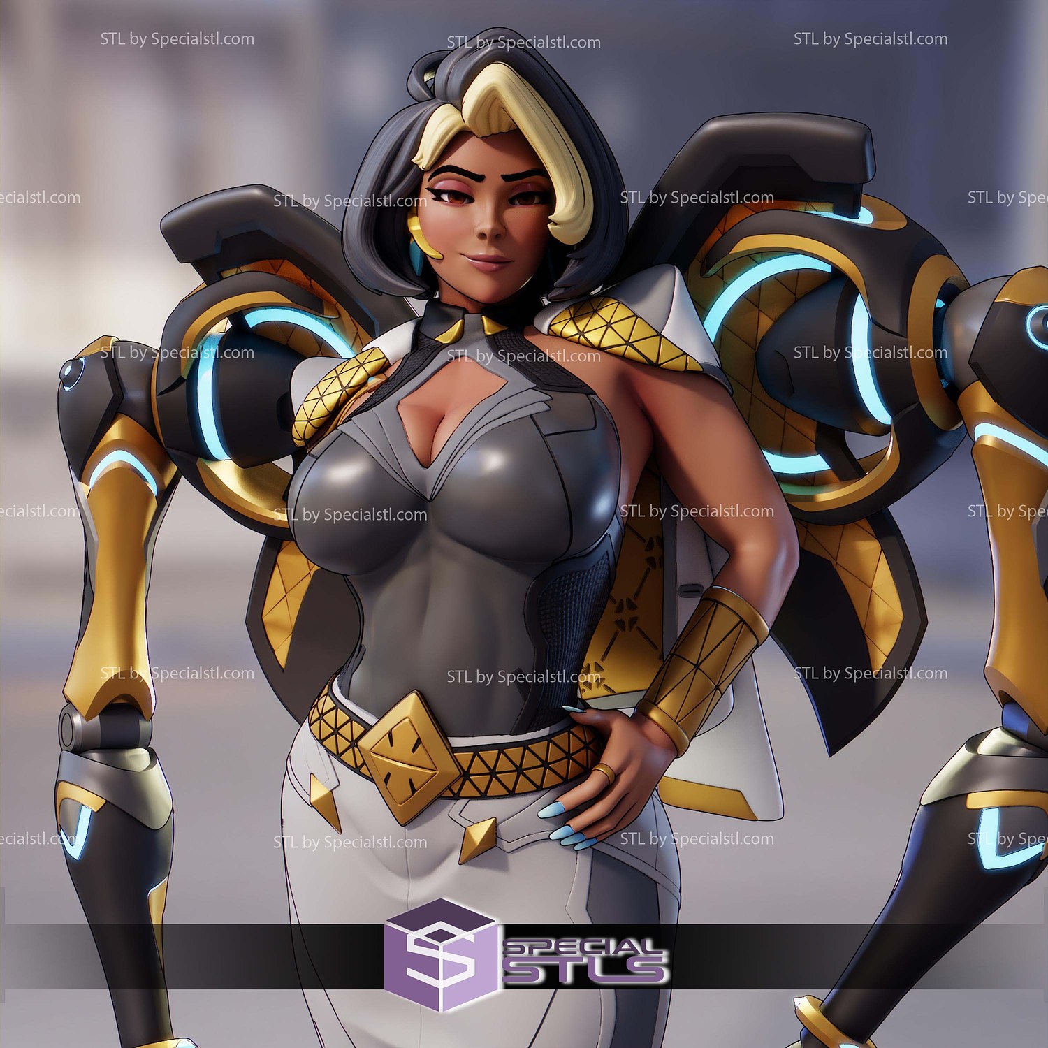Domina Overwatch STL Files 3D Model — view 4