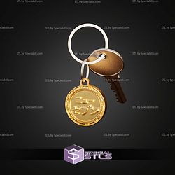 Kinji Hakari Jujutsu Kaisen Coin Keychain STL Files 3D Model