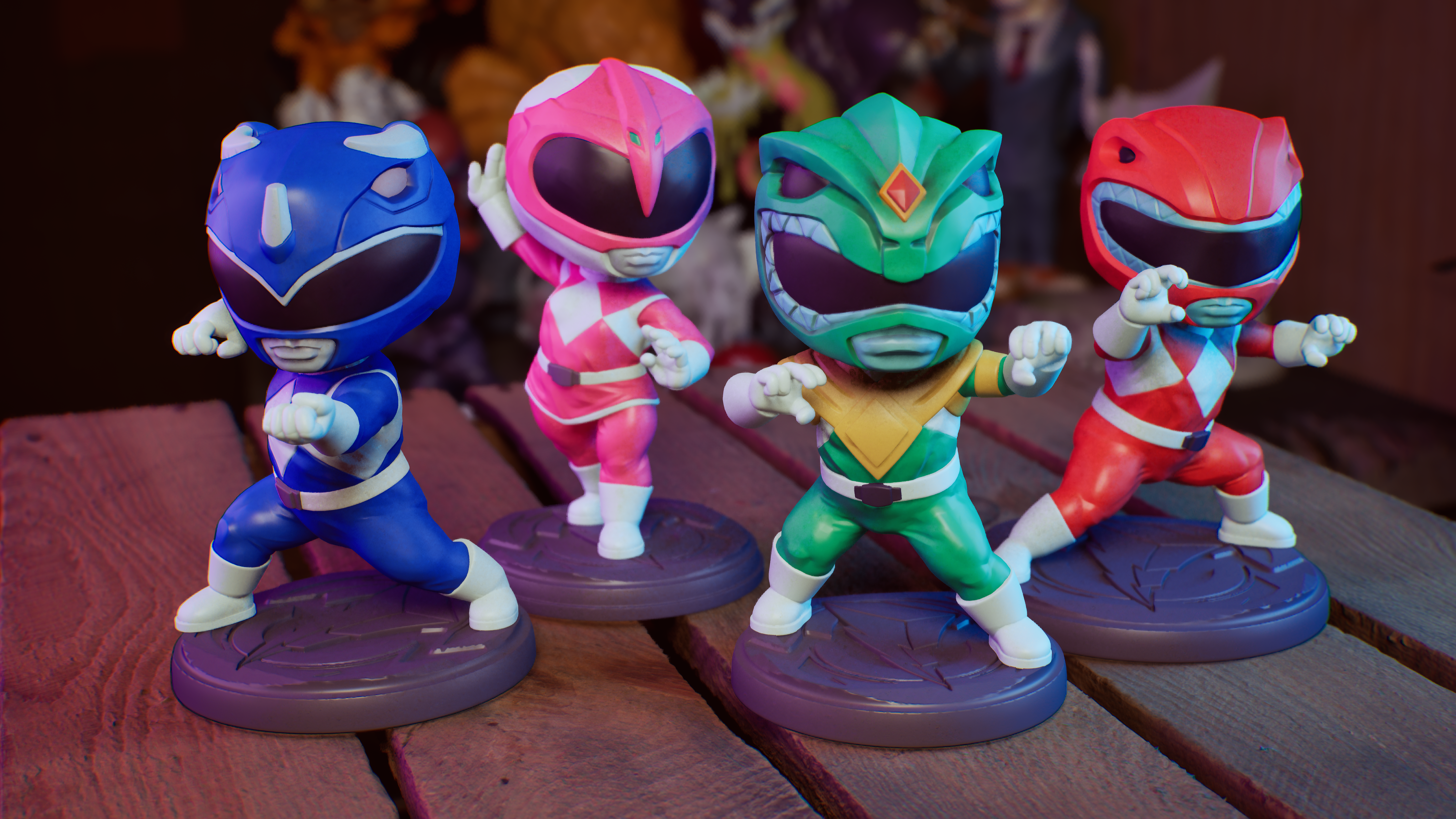 Li'l Green Ranger - Collectible 90s Kids Action Fanart Figure 3D 3MF Model