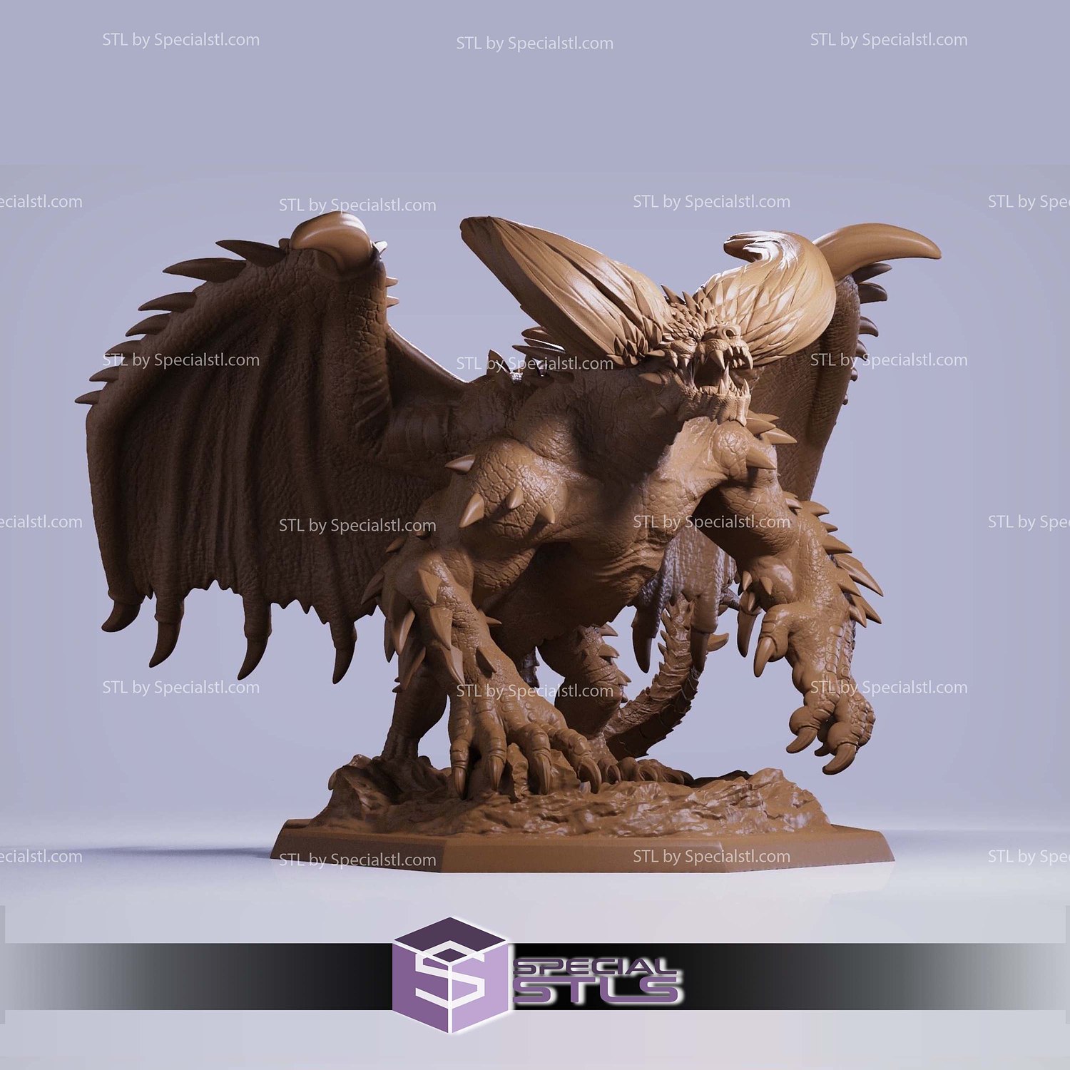 Nergigante Demon Monster Hunter 3D Printer Files STL Model — view 3