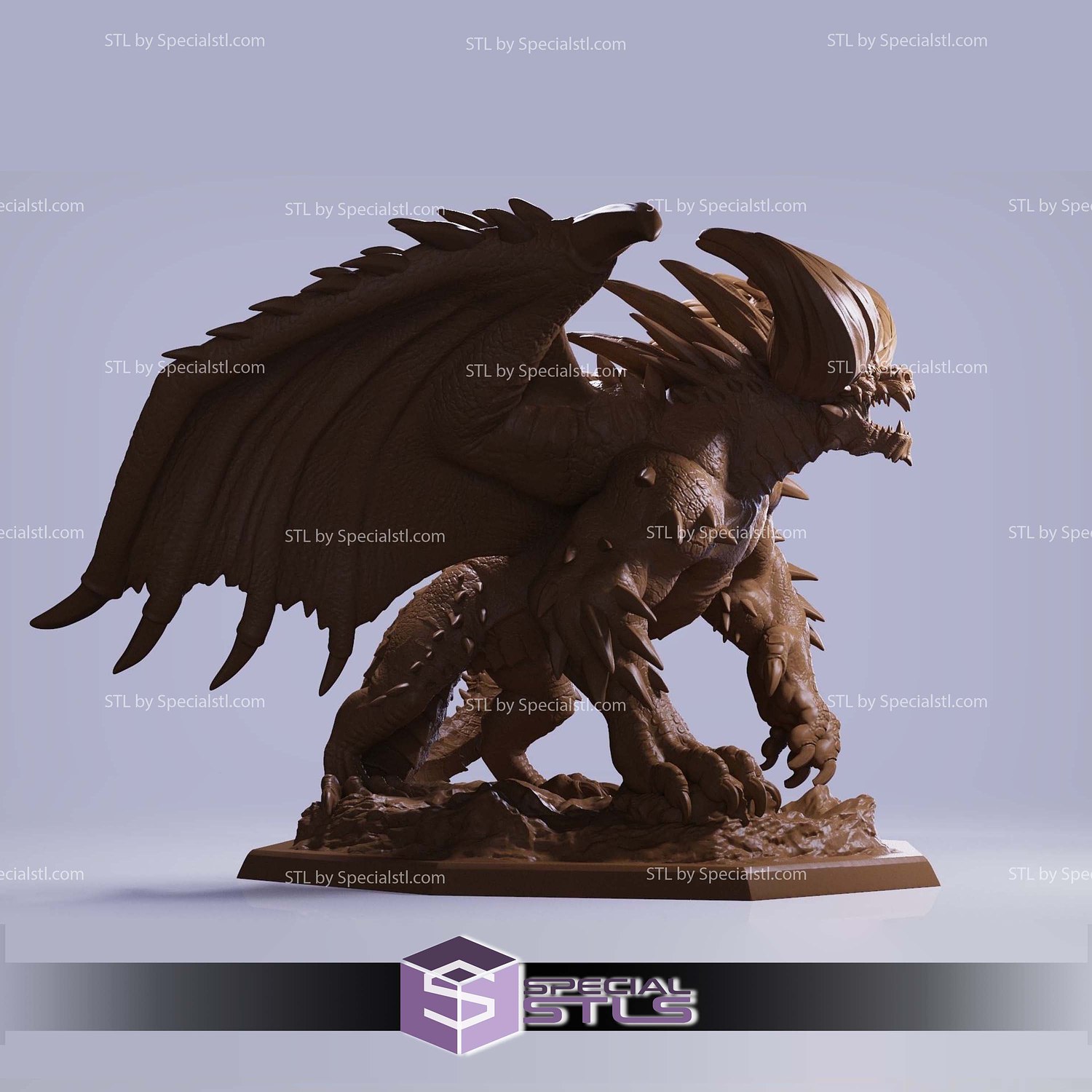 Nergigante Demon Monster Hunter 3D Printer Files STL Model — view 4