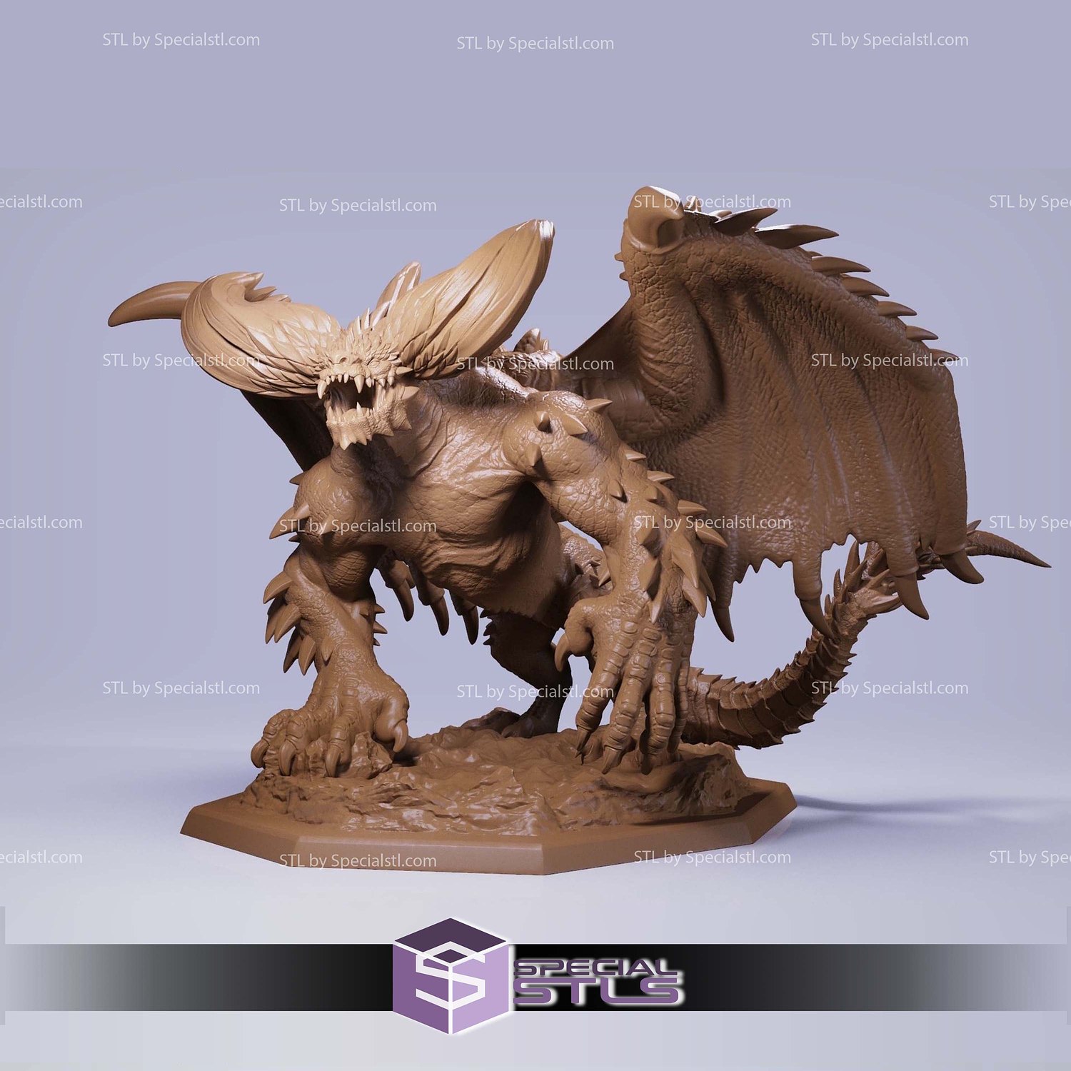 Nergigante Demon Monster Hunter 3D Printer Files STL Model — view 5