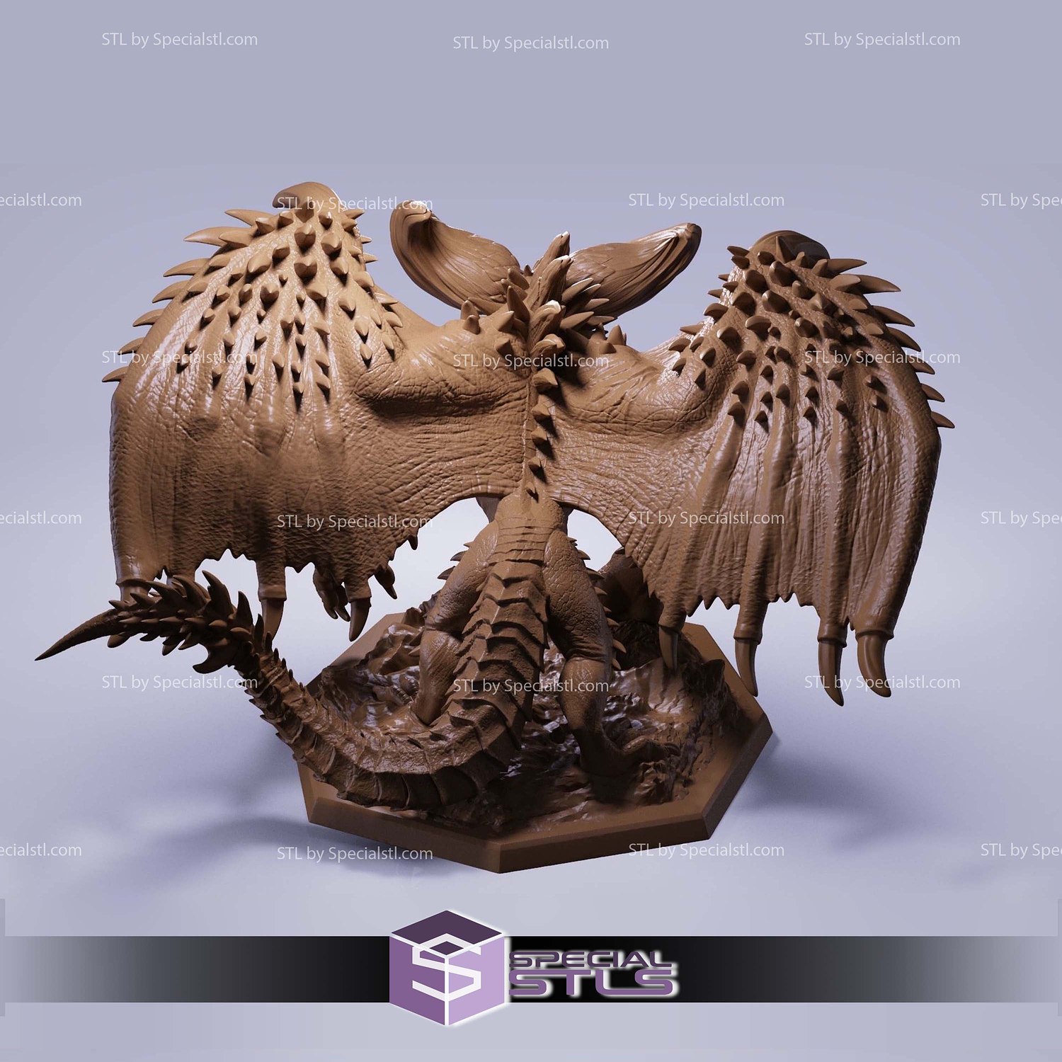 Nergigante Demon Monster Hunter 3D Printer Files STL Model — view 6